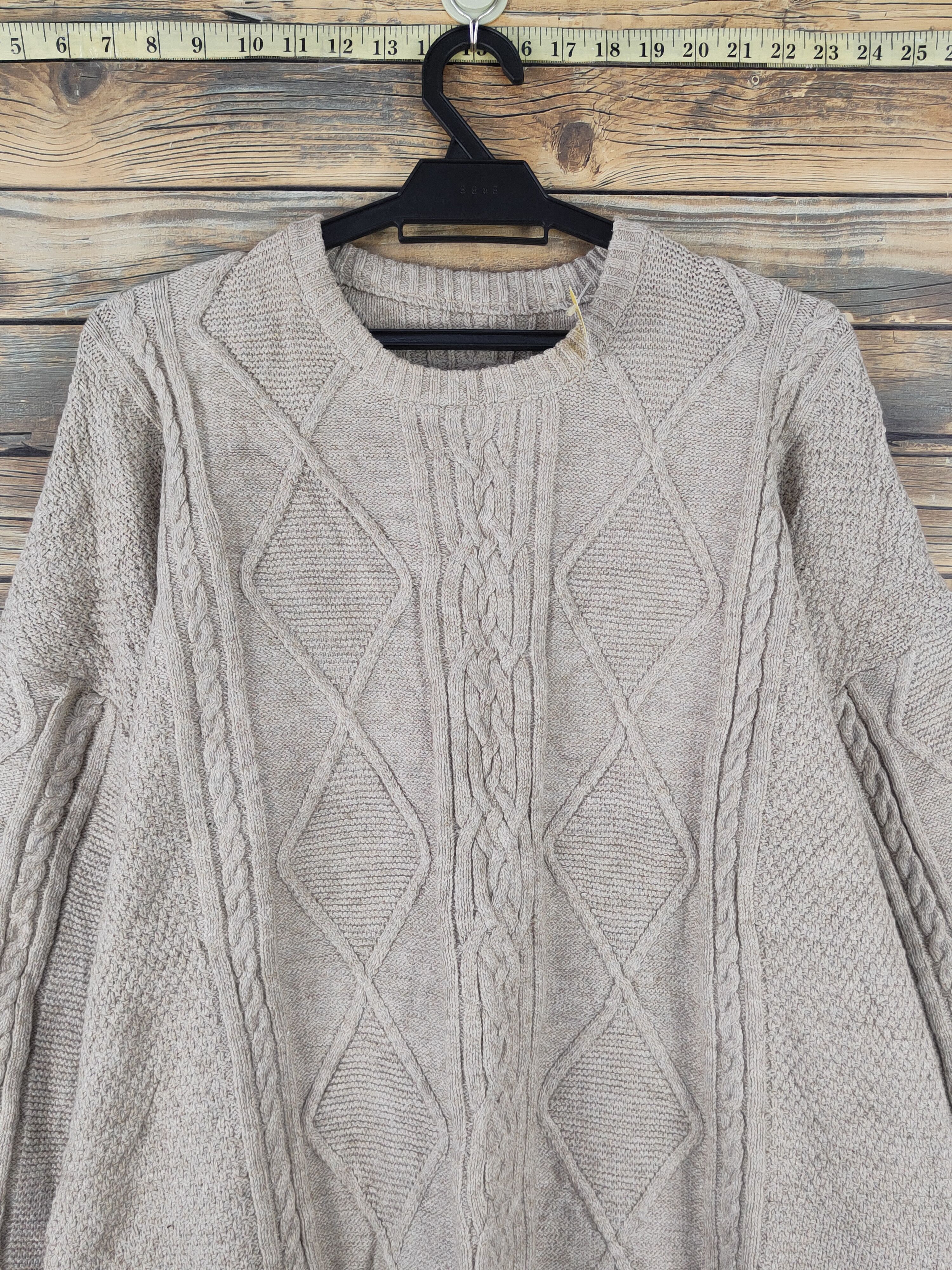 Aran Isles Knitwear Pivot Door Beige Knitwear Sweatshirts #W1817 Size US L / EU 52-54 / 3 - 2 Thumbnail