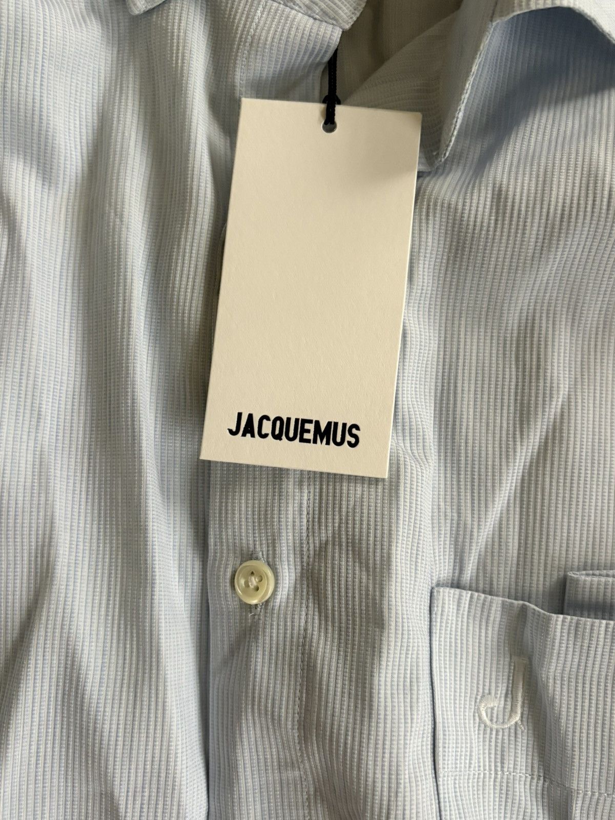 Jacquemus “Le Gadjo” Blue Striped La Grande Chemise Shirt Size US S / EU 44-46 / 1 - 4 Thumbnail