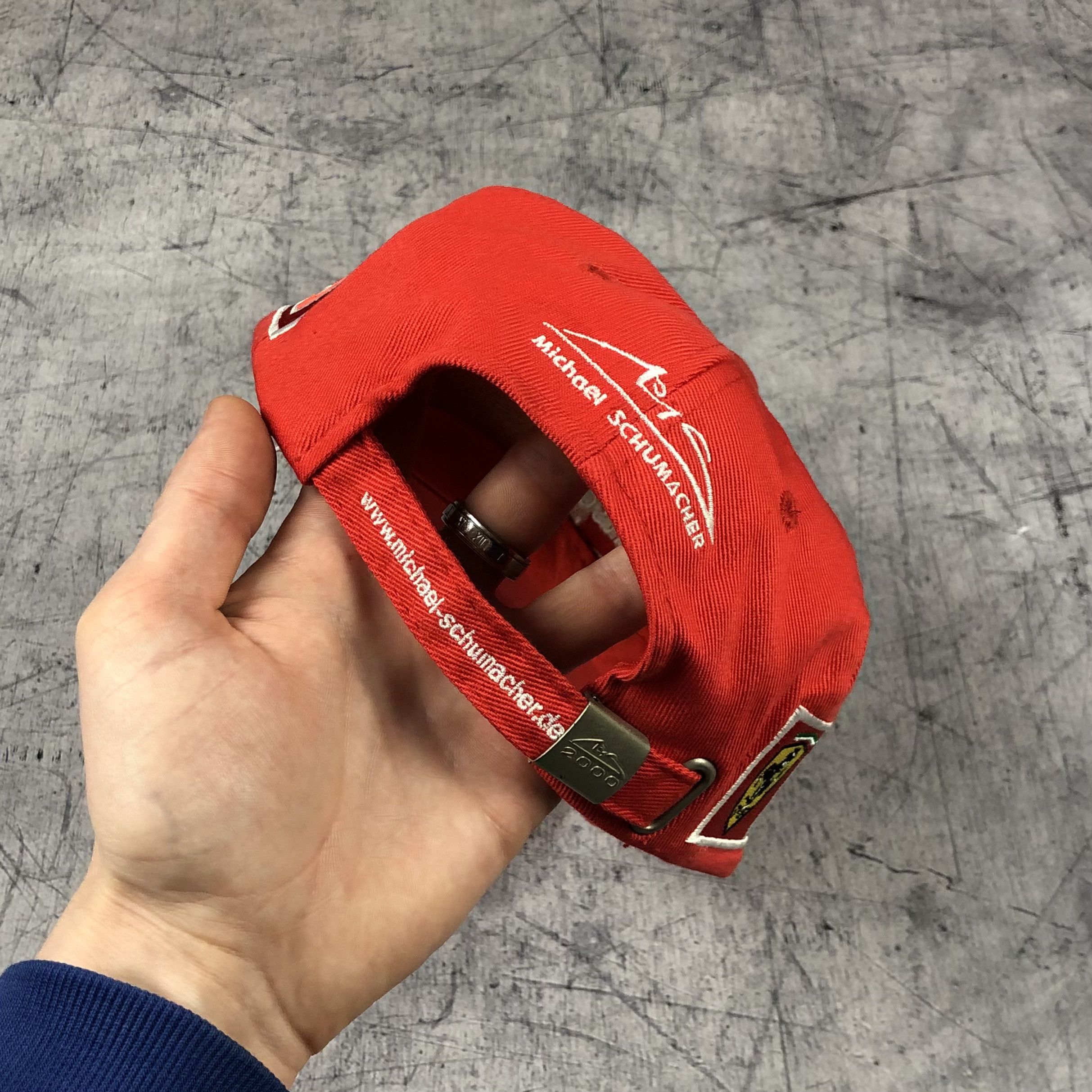 Ferrari 90s Deadstock Ferrari Schumacher Cap F1 Racing Size ONE SIZE - 4 Thumbnail