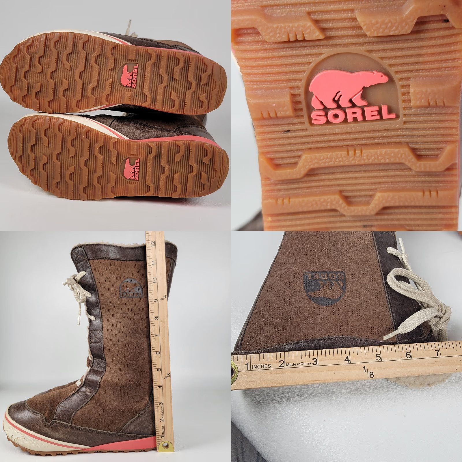 SOREL Sorel Mackenzie Boots Womens Size 8.5 Brown Waterproof Lace Up Tall Size US 7 / IT 37 - 8 Thumbnail