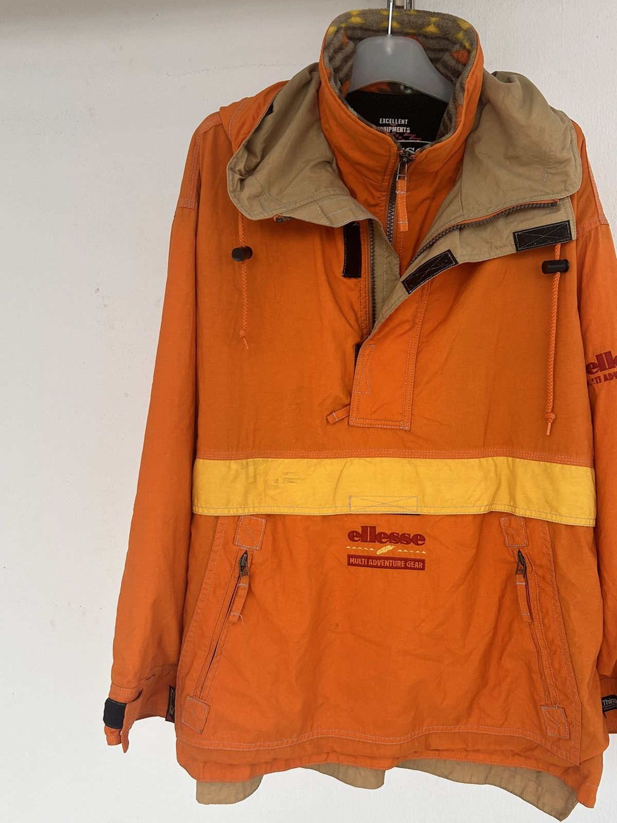 Ellesse Elleesse anorak orange vintage Size US L / EU 52-54 / 3 - 3 Thumbnail