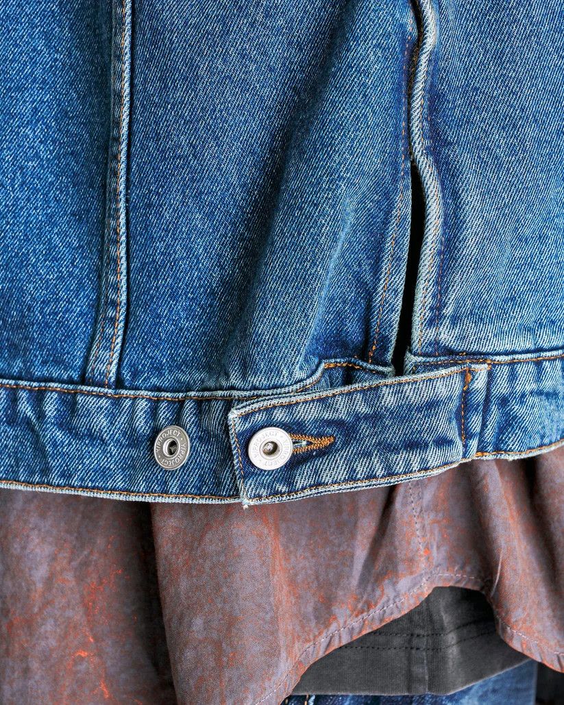 Y/Project o1s1v1r1oon0925 Evergreen White Denim Jacket in Blue Size US XXL / EU 58 / 5 - 7 Thumbnail