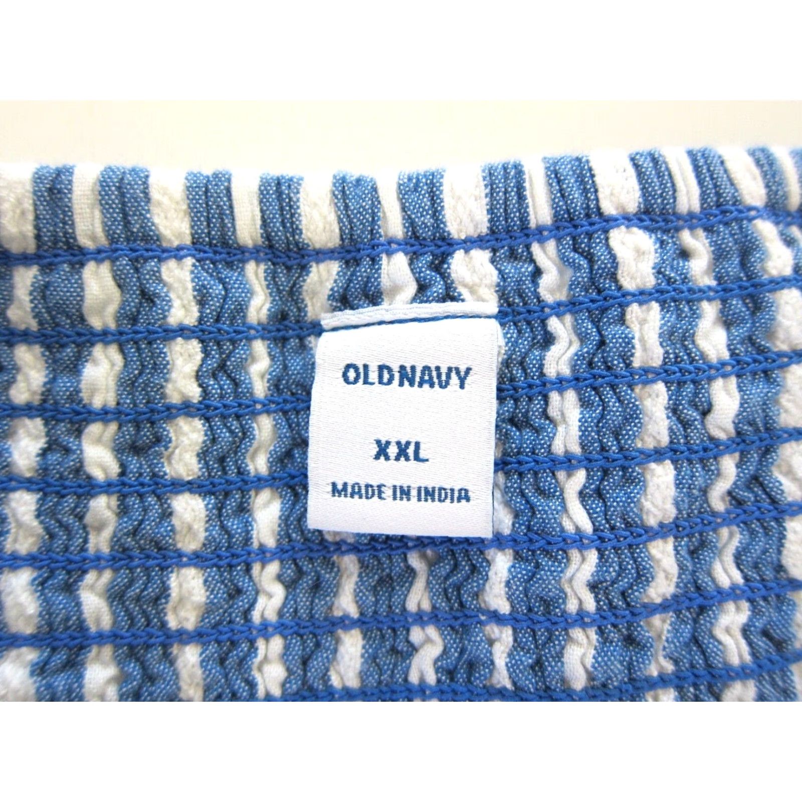 Old Navy VINTAGE Old Navy Cotton Rayon Blue White Stripe Spaghetti Strap Slip Tank Sun Dress XXL Size XXL / US 16-18 / IT 52-54 - 4 Thumbnail