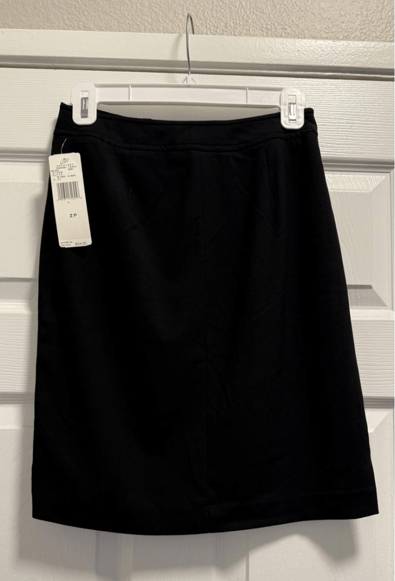 Jones New York Jones New York Black Skirt 2P Petite Stretch NWT Size XS / US 0-2 / IT 36-38 - 1 Thumbnail