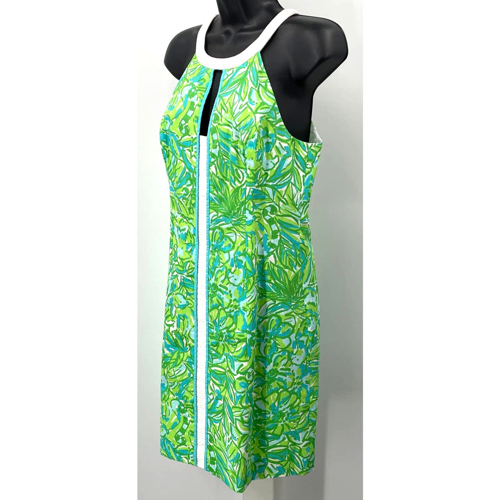 Lilly Pulitzer NWT Lilly Pulitzer Fresh Citrus Green Parrot Sheath Dress Size S / US 4 / IT 40 - 3 Thumbnail