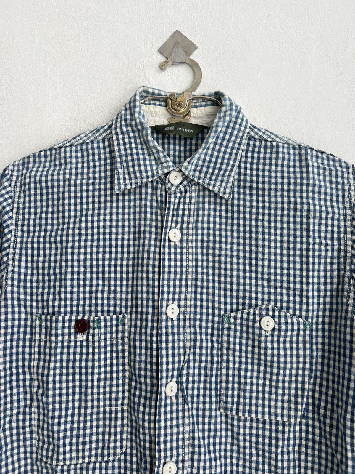 FOB Factory × Flannel × Japanese Brand Vintage Fob Factory Gentlemen Indigo Dye Chainstitch Flannel Size US S / EU 44-46 / 1 - 1 Thumbnail