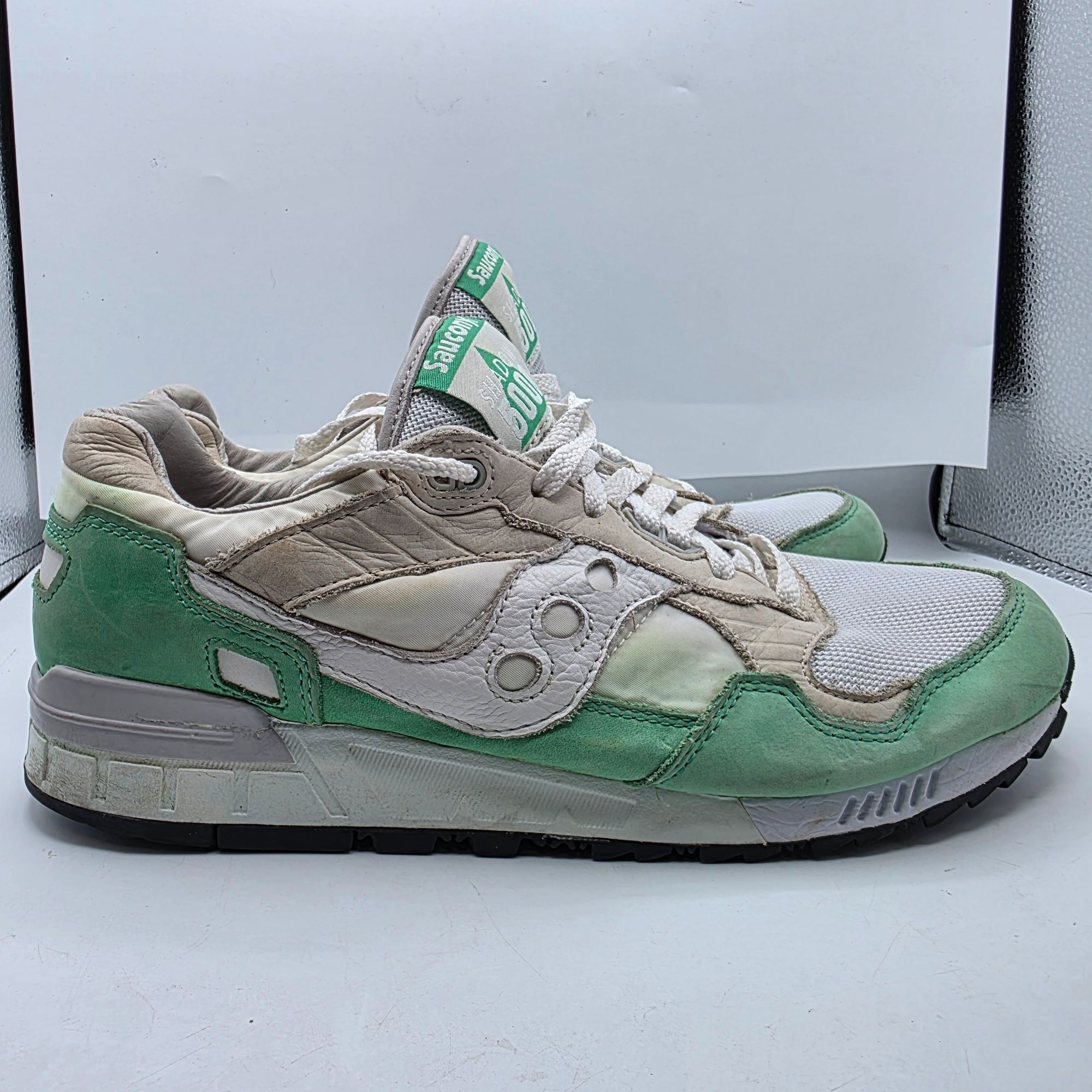 Saucony Saucony Shadow 5000 Mens Size 12 White Green Sneakers Casual Size US 12 / EU 45 - 12 Thumbnail