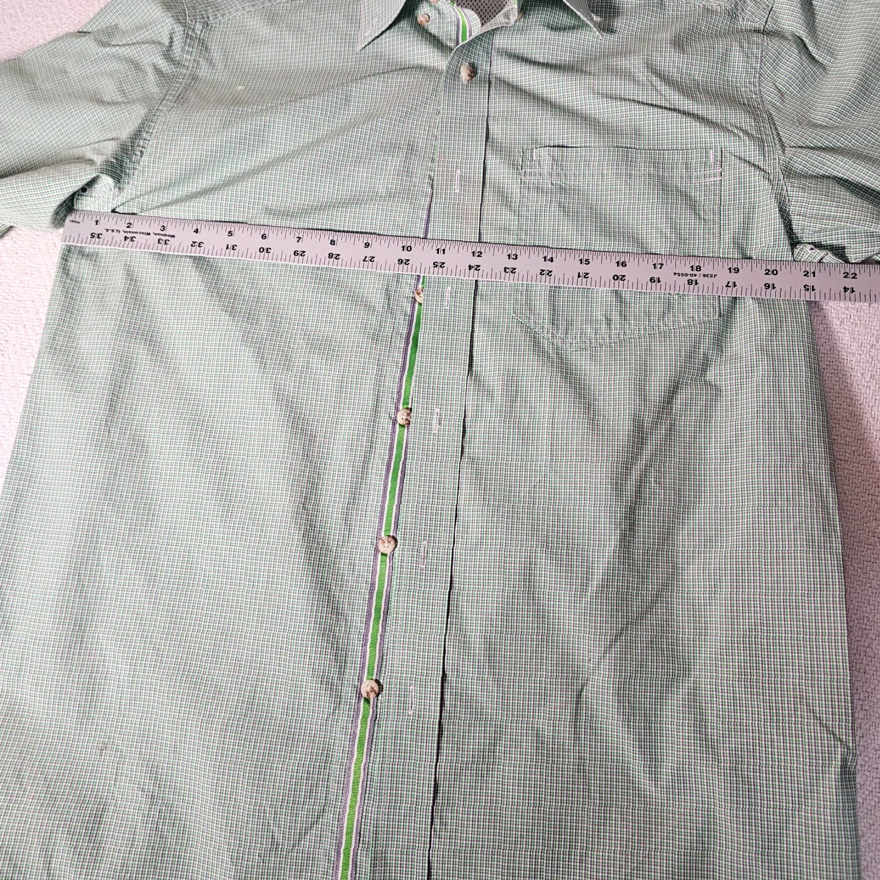 Ariat Ariat Pro Series Button-Down Shirt Men's Medium Check Short Sleeve Western Cowboy Green Size US M / EU 48-50 / 2 - 6 Thumbnail