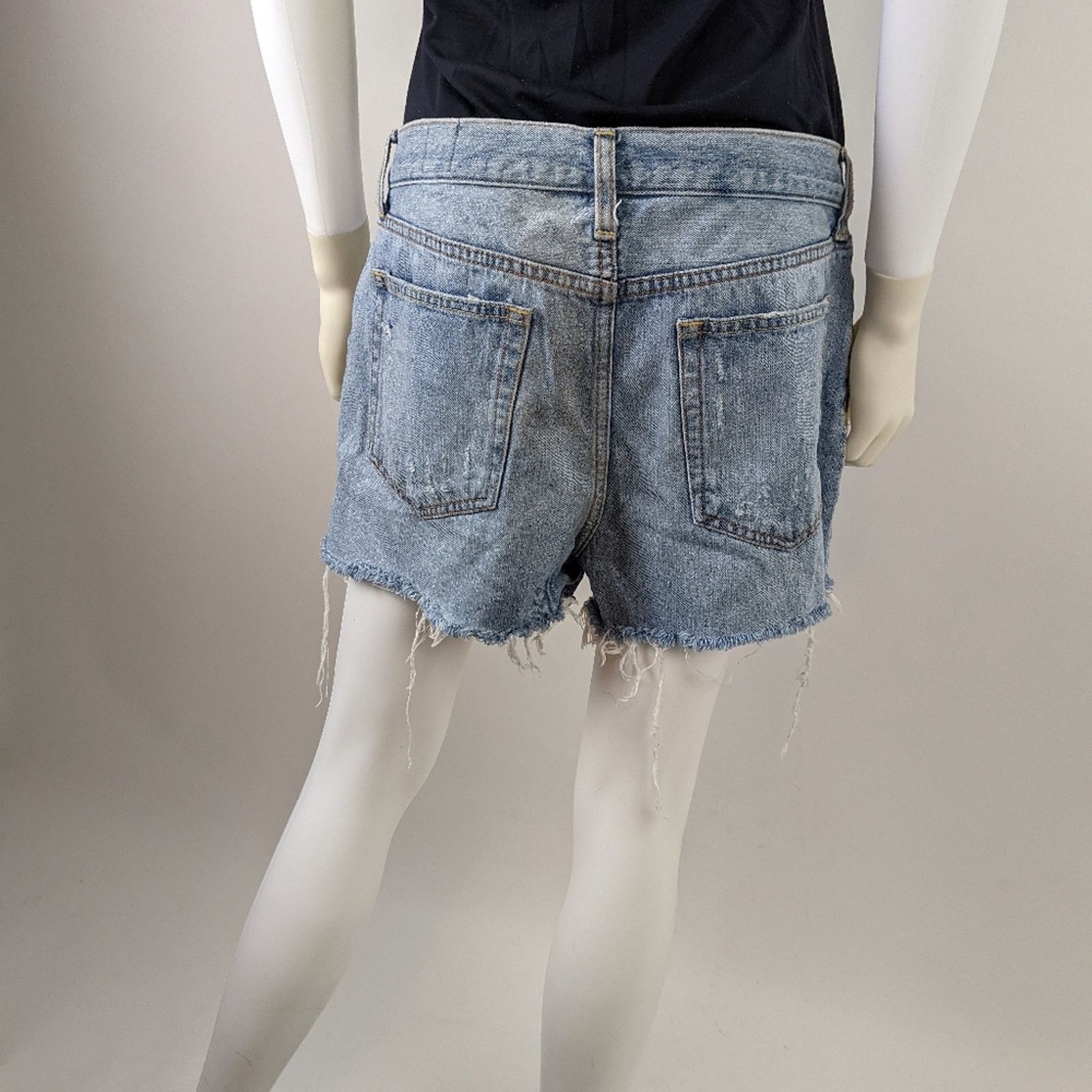 Free People Free People Denim Distressed Cut Off Shorts 31 Size 31" - 2 Thumbnail