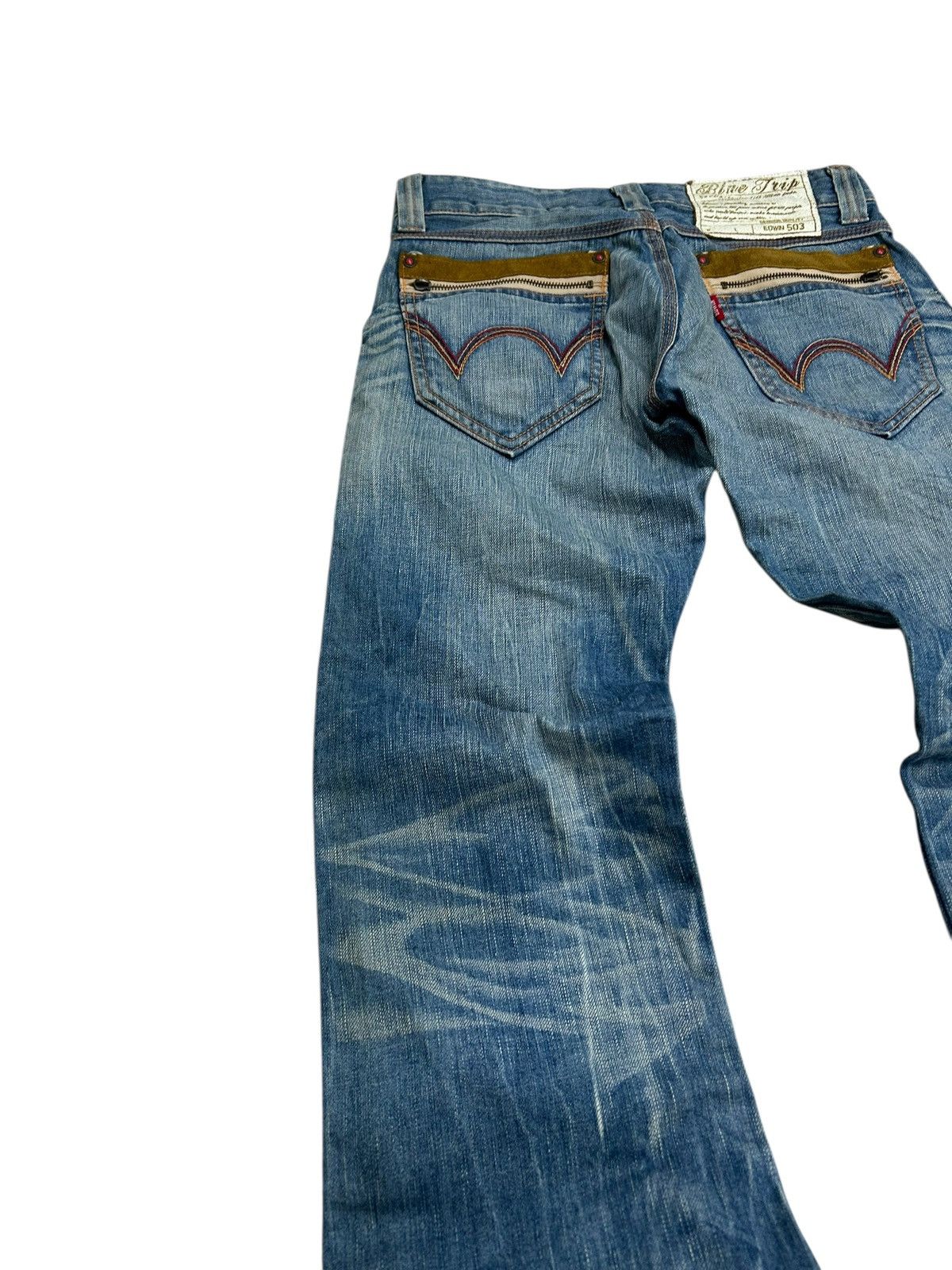 Edwin Vintage Edwin 503 Flare Blue Way Washed Light Blue Jean Size US 30 / EU 46 - 12 Thumbnail