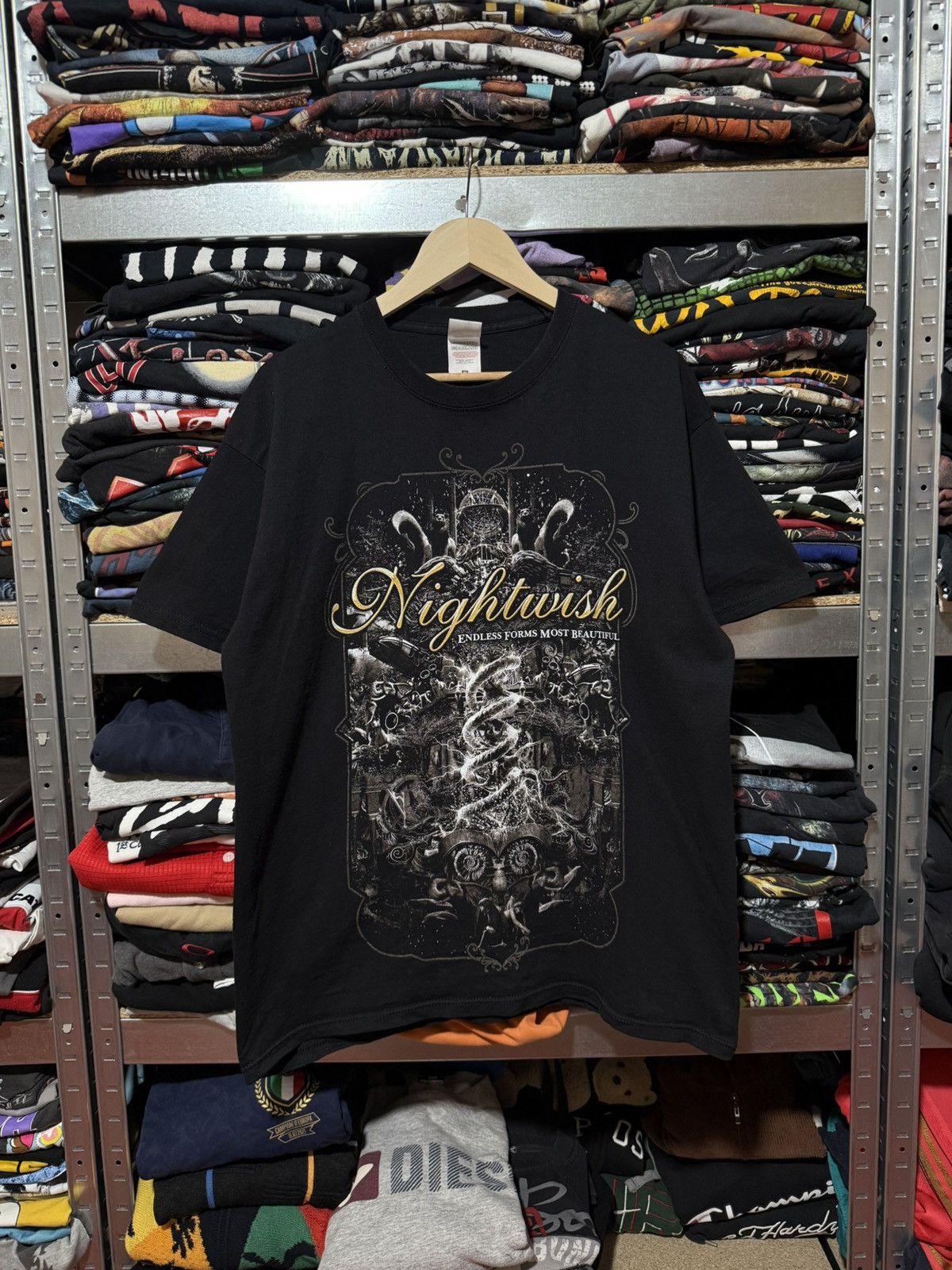 Band Tees × Vintage Vintage Nightwish Endless Forms Most Beautiful 2015 T-Shirt Size US XL / EU 56 / 4 - 1 Thumbnail
