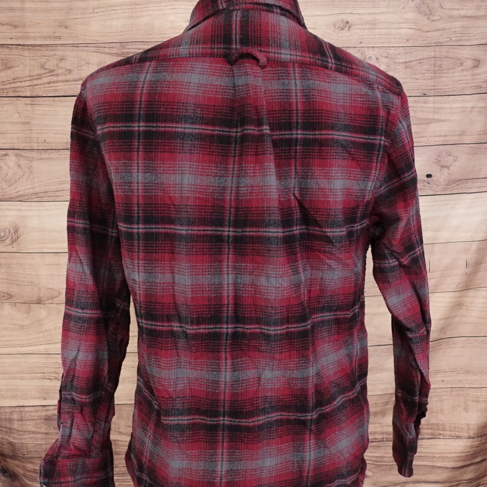 Vintage JACHS Red Plaid Flannel Button-Up Shirt Adult Medium Long Sleeve Regular Fit Mens Size US M / EU 48-50 / 2 - 3 Thumbnail
