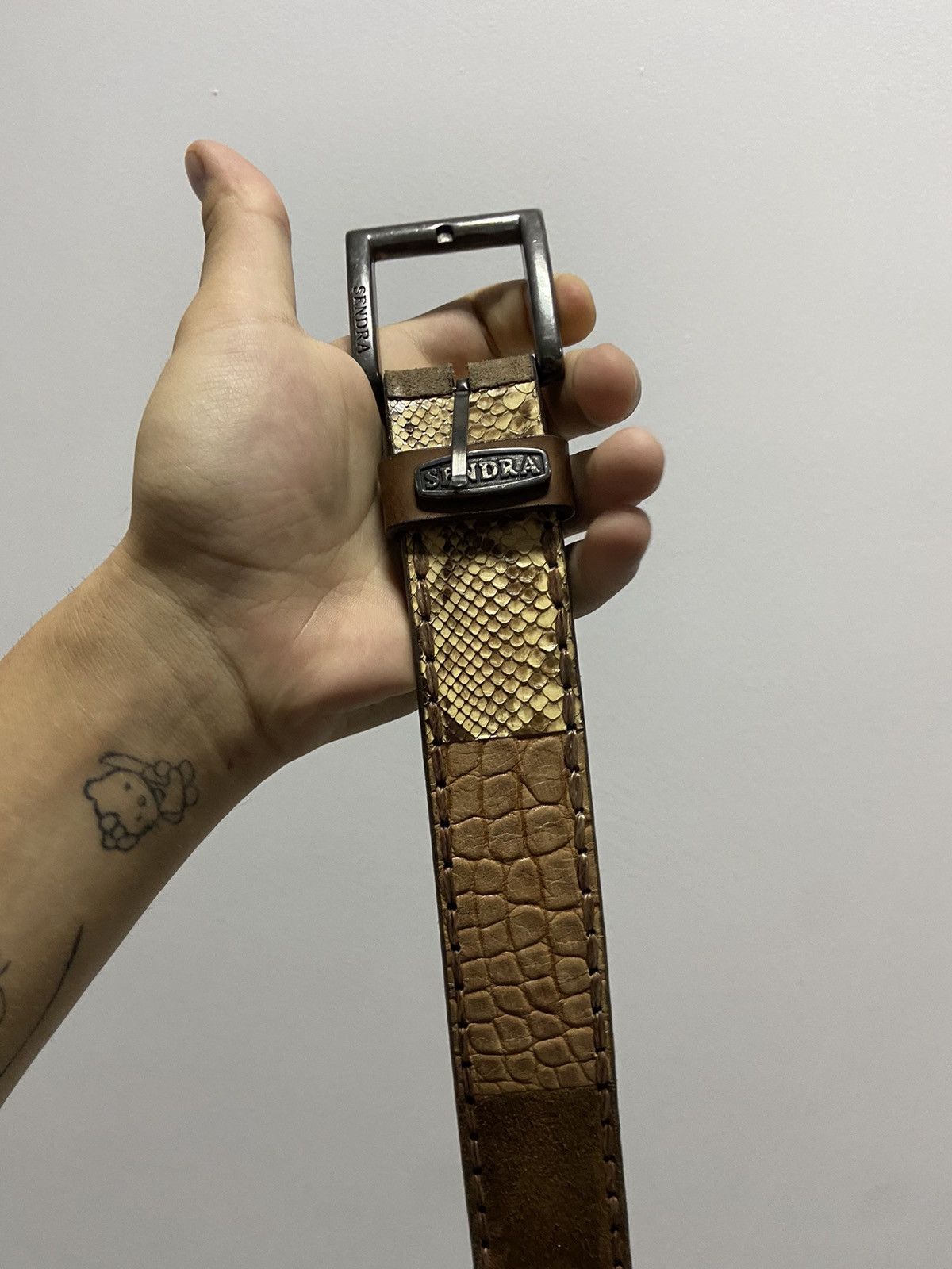Sendra Sendra belt leather vintage python 🐍 style Spain 🇪🇸 Size ONE SIZE - 6 Thumbnail