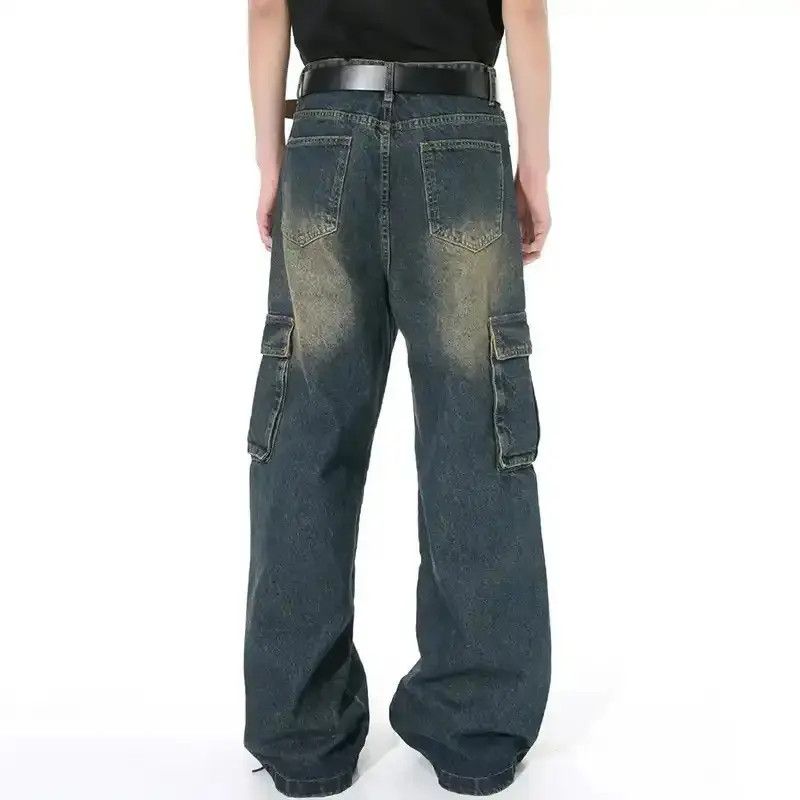 Japanese Brand Gradient Color Jeans Multi-pocket Zipper Baggy Denim Cargo Size US 32 / EU 48 - 6 Thumbnail