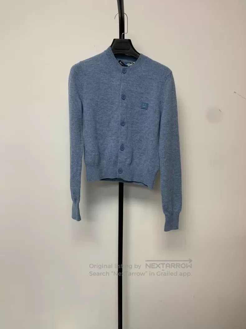 Acne Studios Face Expression Solid Color Round Neck Single