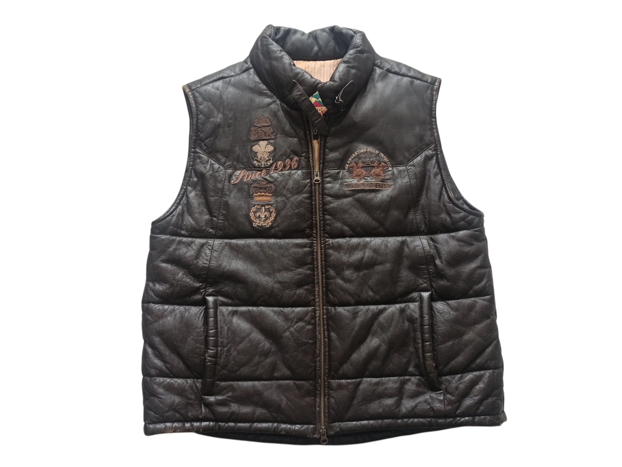 La Martina La Martina Lando Simonetti Archival Sheepskin Leather Vest Size US XL / EU 56 / 4 - 1 Thumbnail