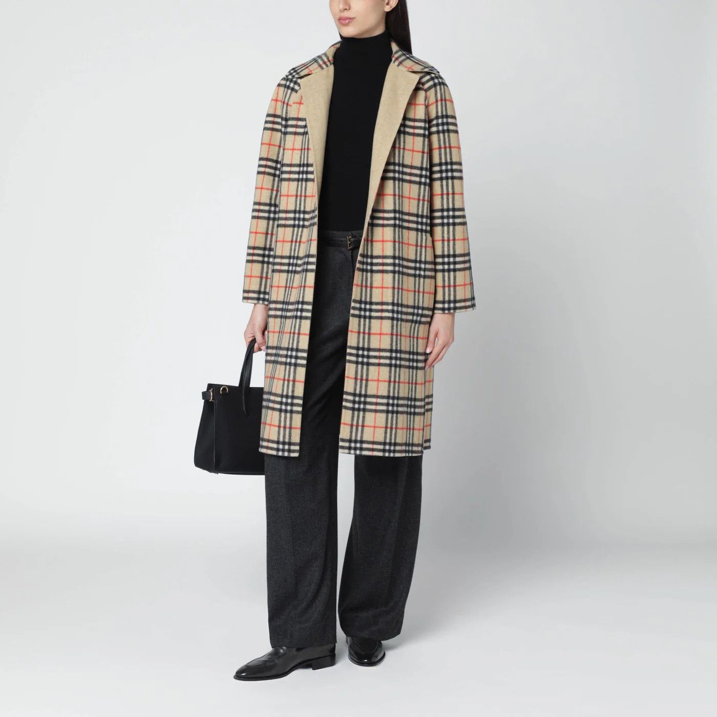 Burberry o1d2blof0426 Reversible Wool Coat in Beige Size S / US 4 / IT 40 - 2 Thumbnail