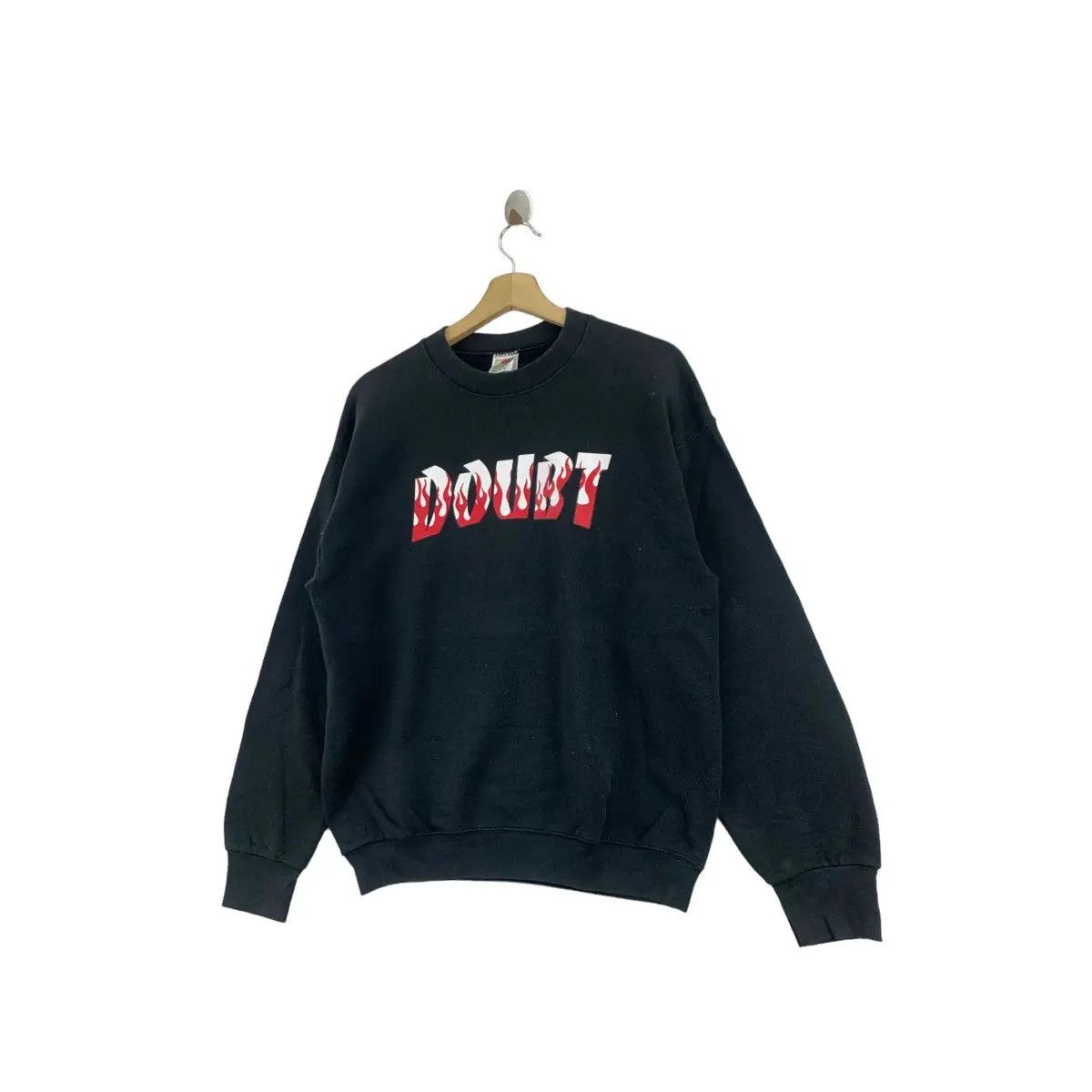 Vintage Vintage DOUBT Skateboard Print Fruit Of The Loom Black Size US M / EU 48-50 / 2 - 3 Thumbnail