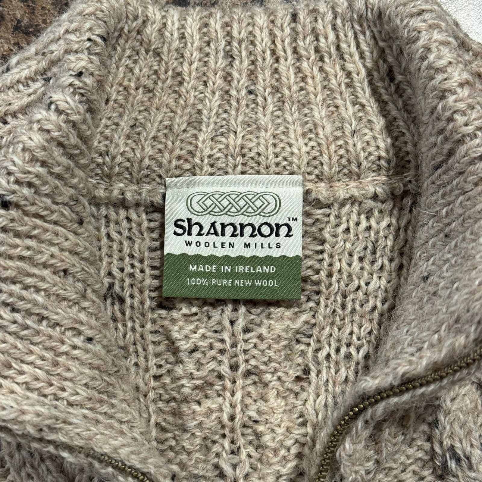 Other Shannon Woolen Mills Sweater Wool Cable Knit Full Zip Large Size L / US 10 / IT 46 - 3 Thumbnail