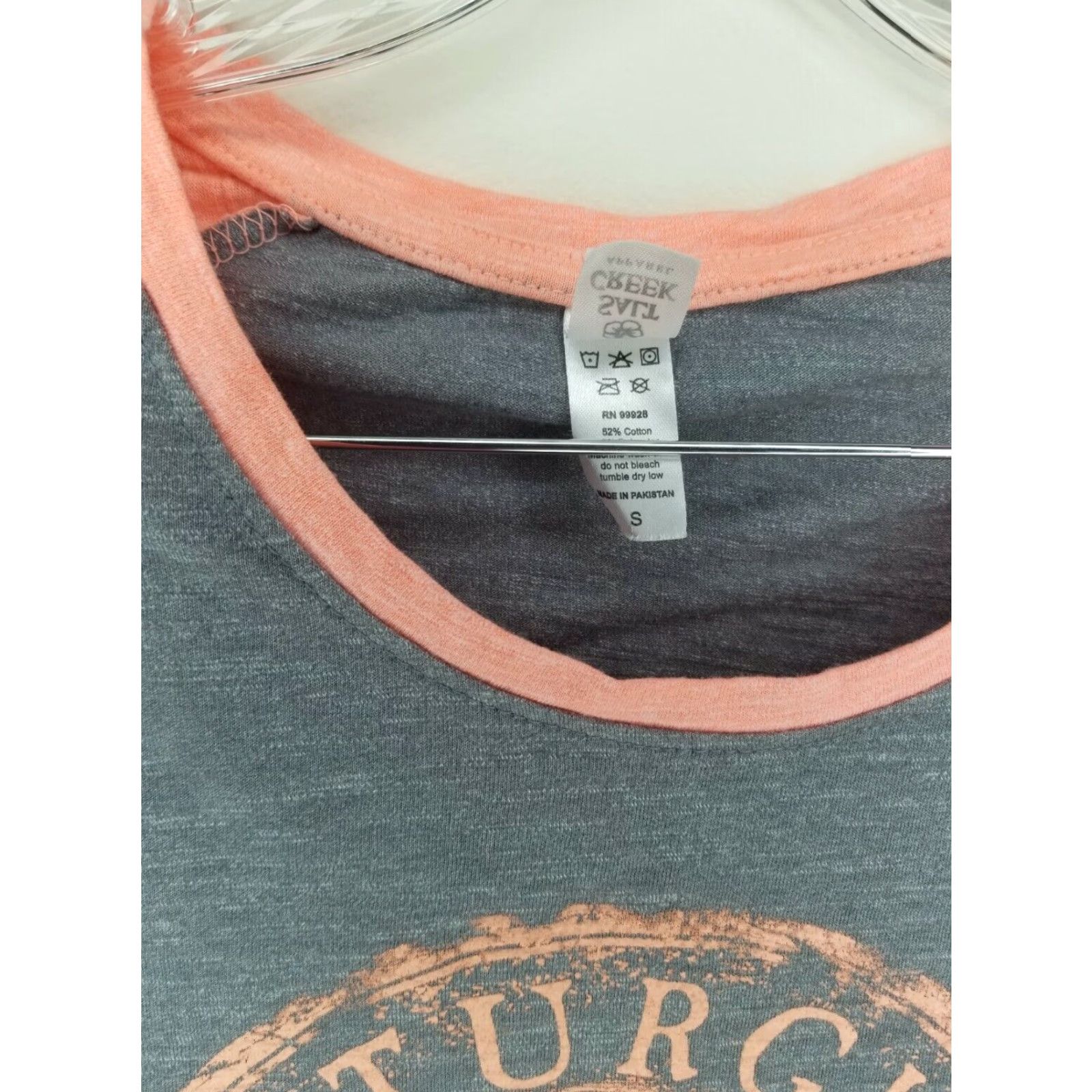 Pinko Salt Creek Women's T-Shirt Long Sleeve Sturgis South Dakota Pink Gray Small Size S / US 4 / IT 40 - 3 Thumbnail