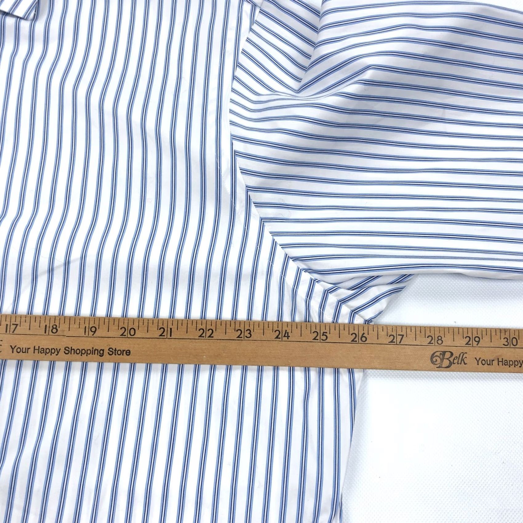 Polo Ralph Lauren Polo by Ralph Lauren Dress Shirt Striped Long Sleeve Blue White 18 Regular Men's Shirt Size 48R - 5 Thumbnail