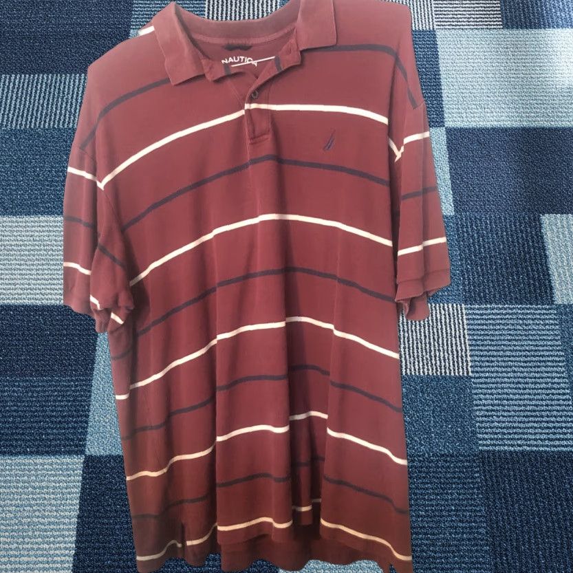 Nautica Nautica Polo Shirt XL Multicolor Stripe Embroidered Sail Logo Pima Cotton Mens Size US XL / EU 56 / 4 - 1 Thumbnail