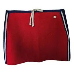 o1bcso1str0225 2AE08245T Mini Skirt in Red & Navy Blue