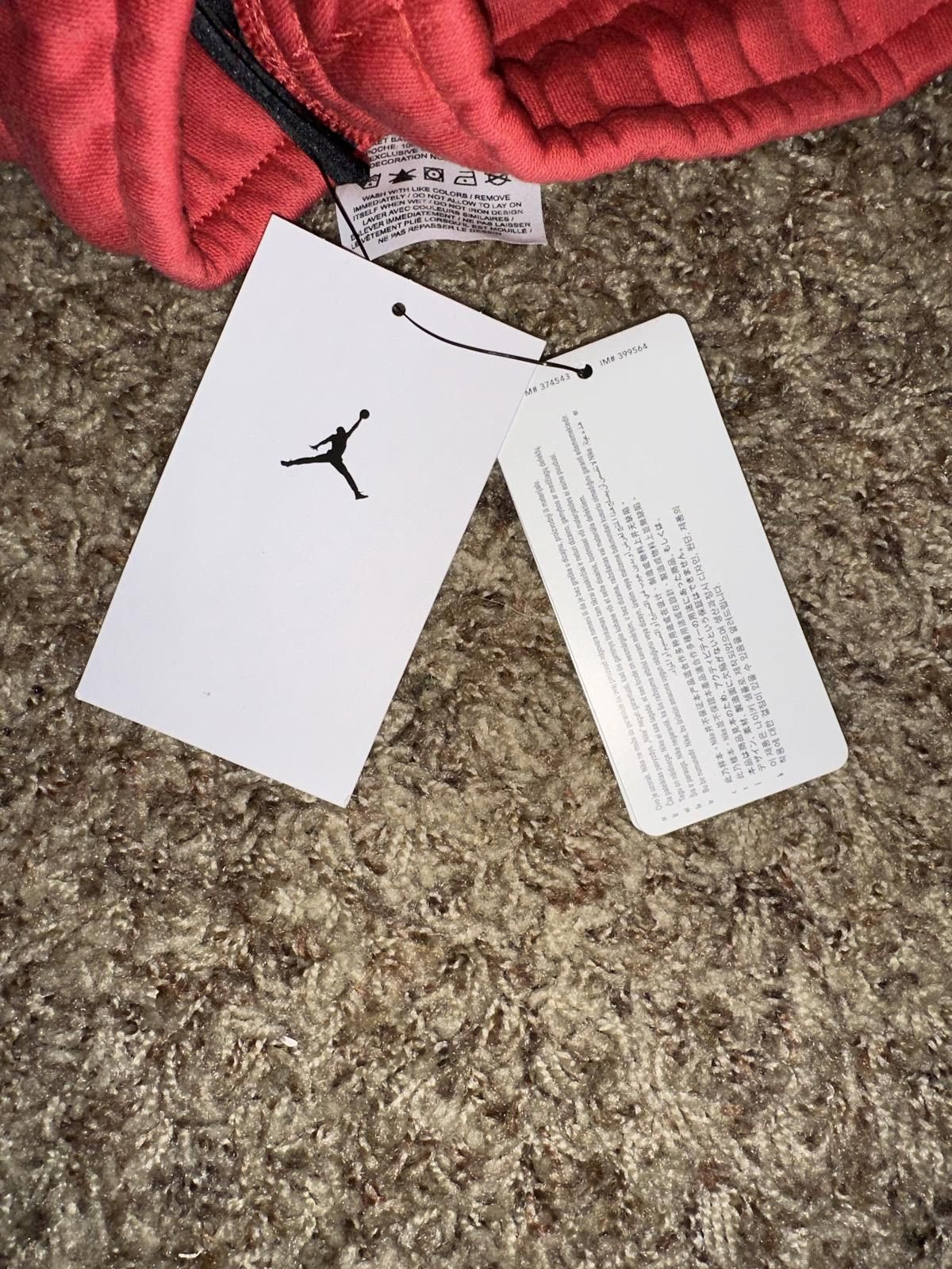 Nike Jordan Essential Fleece Baseline Red Pants Samples Size US 32 / EU 48 - 8 Thumbnail