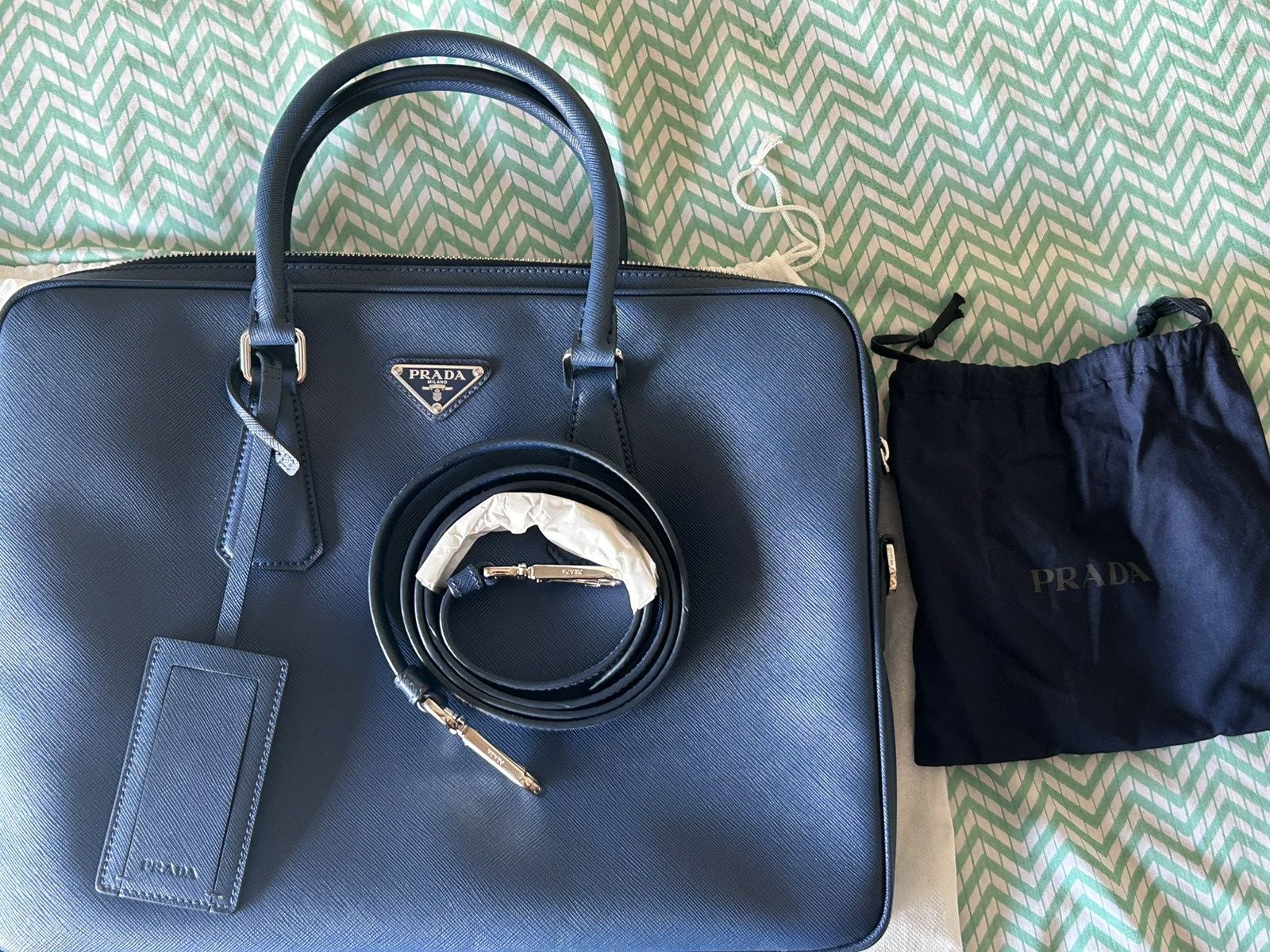Prada Prada saffiano leather 24/7 grained laptop bag Size ONE SIZE - 3 Thumbnail