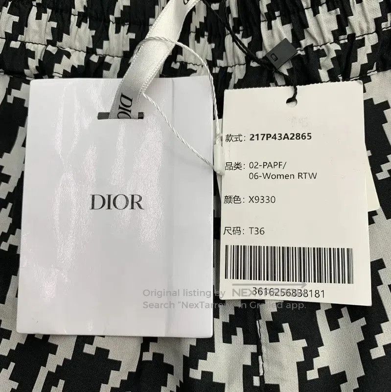 Dior Dior Black Houndstooth Pattern Casual Pants . Size 23" - 7 Thumbnail