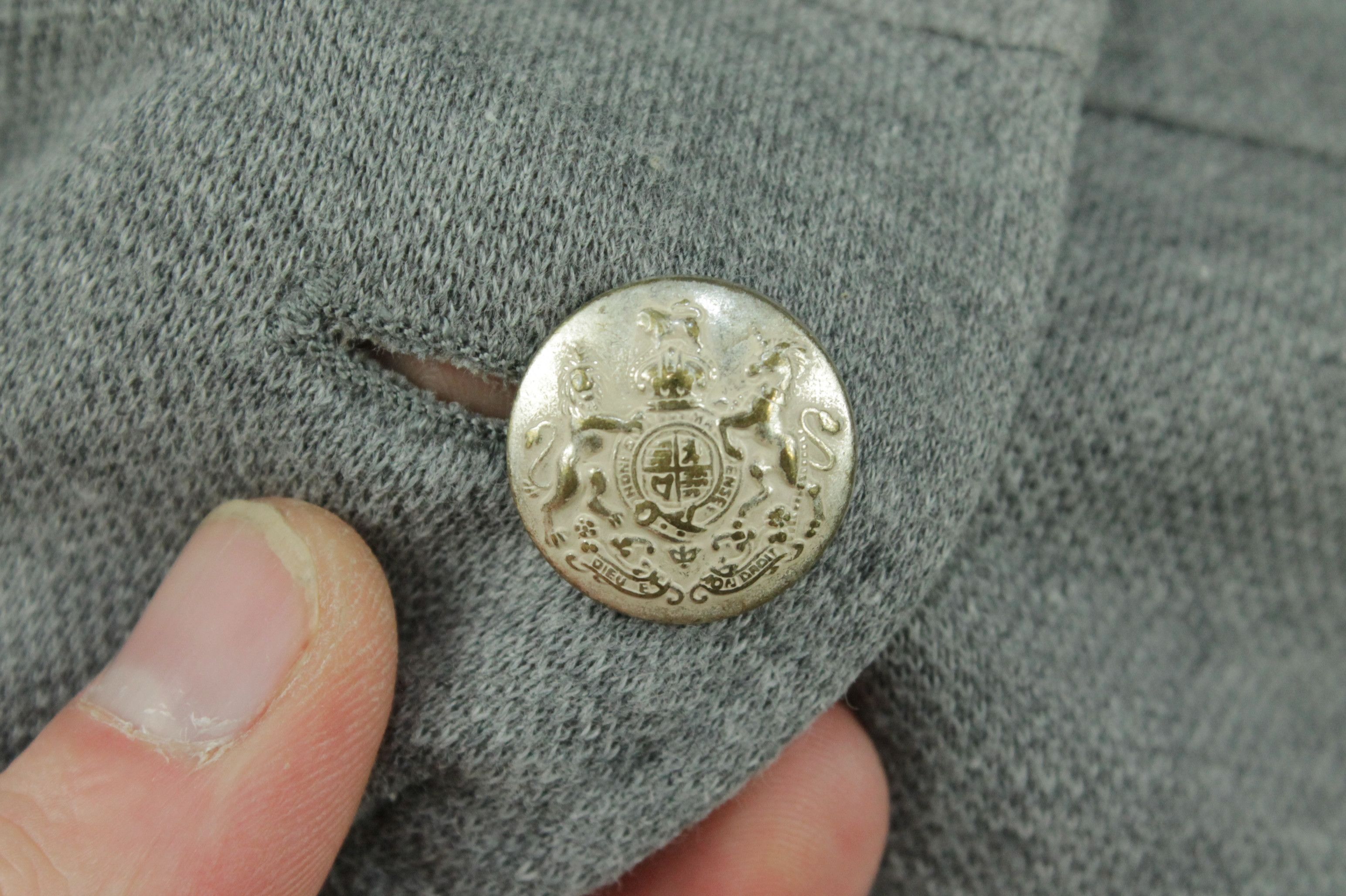 Schneiders Schneiders Salzburg Julietta Steel Button Gray Cotton Coat Size L / US 10 / IT 46 - 10 Thumbnail