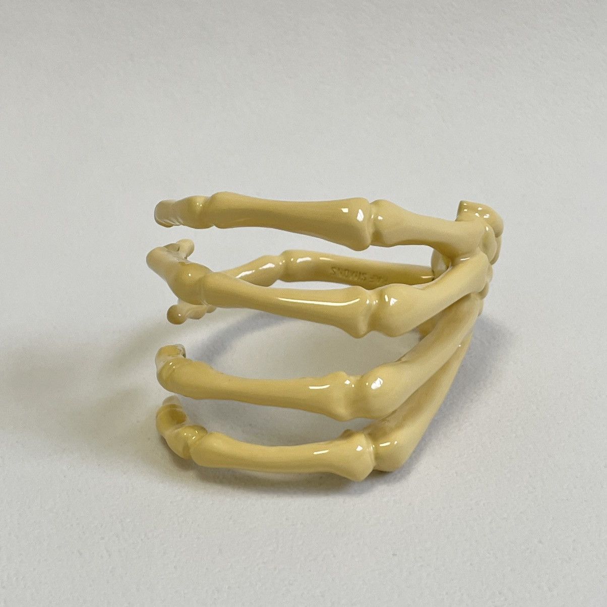 Raf Simons S/S 22 Yellow Skeleton Hand Cuff Bracelet Size ONE SIZE - 6 Thumbnail
