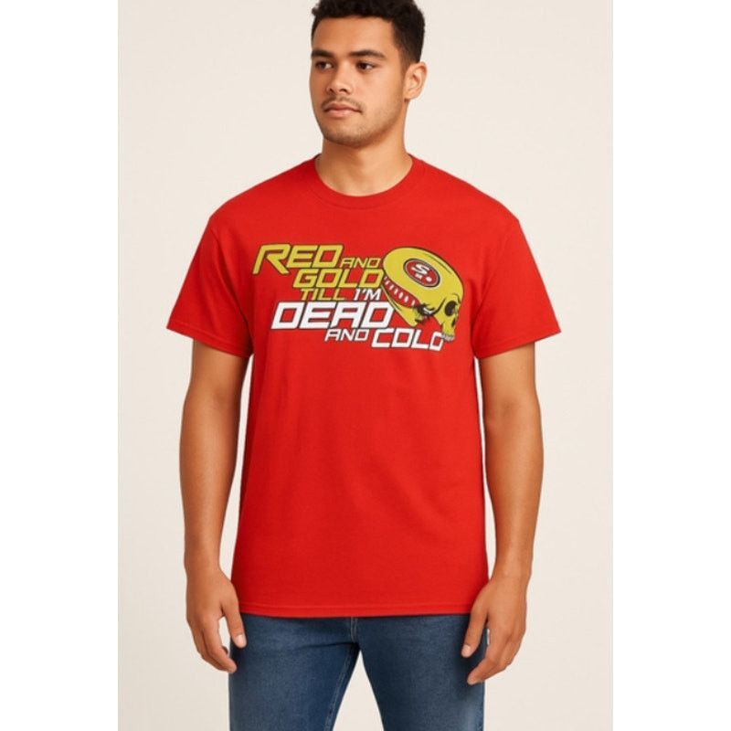 Hanes 49ers Graphic Tee Red & Gold Till I’m Dead & Cold XL Size US XL / EU 56 / 4 - 1 Thumbnail