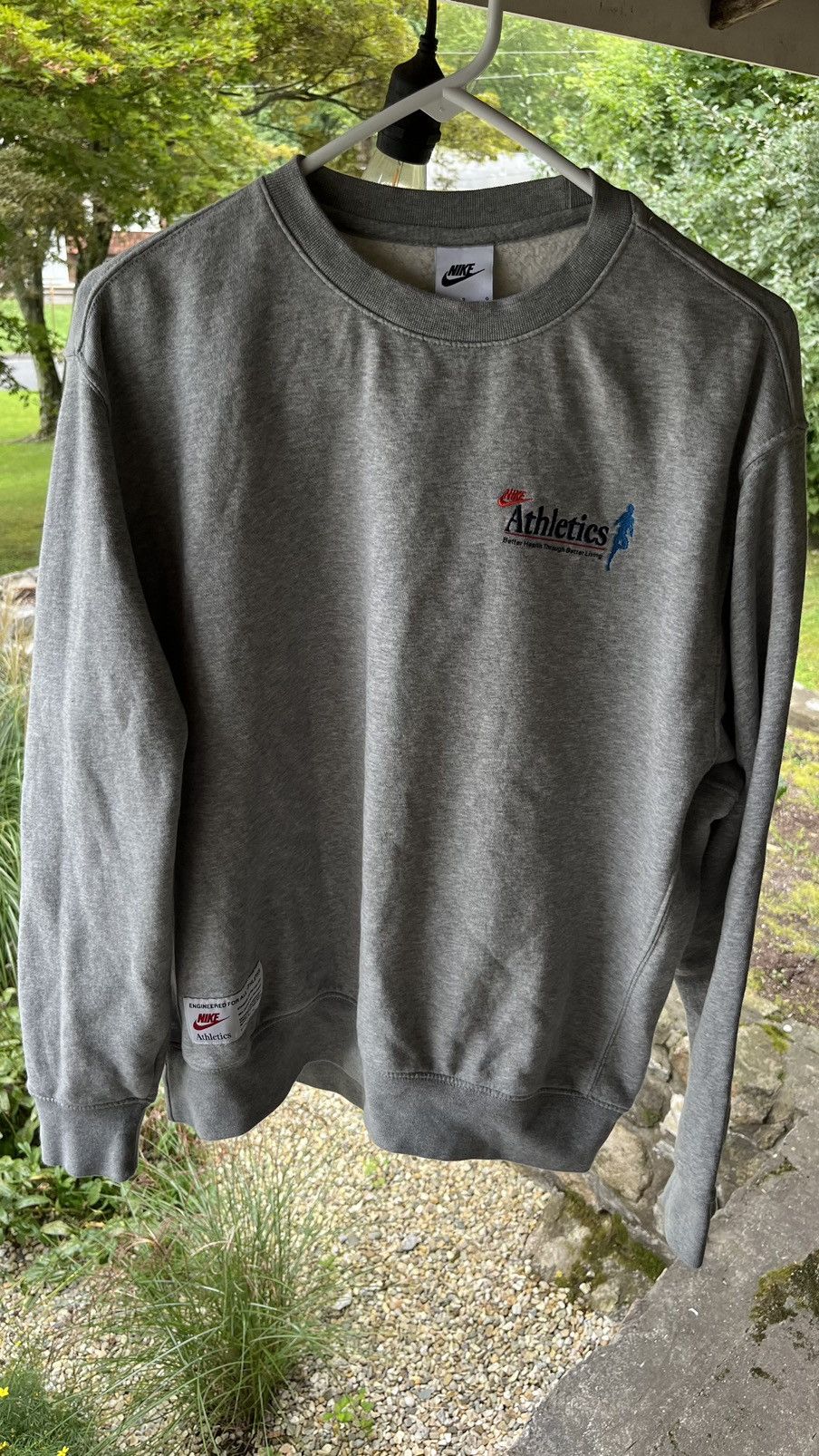 Nike Nike Athletic Grey Crewneck - Size Medium Size US M / EU 48-50 / 2 - 1 Thumbnail