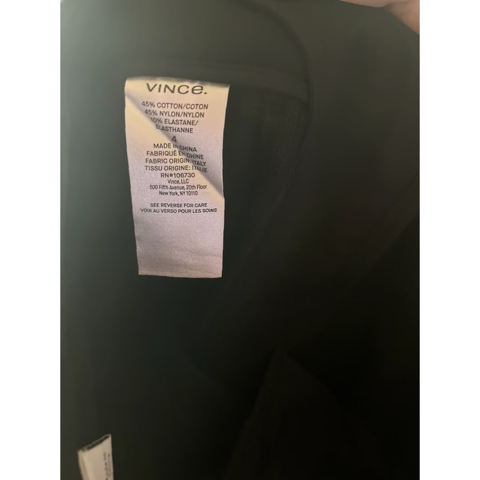 Vince Vince Womens Pants Skinny Mid Rise Black Knit Stretch 4 Dress Casual Business Size 27" / US 4 / IT 40 - 7 Thumbnail