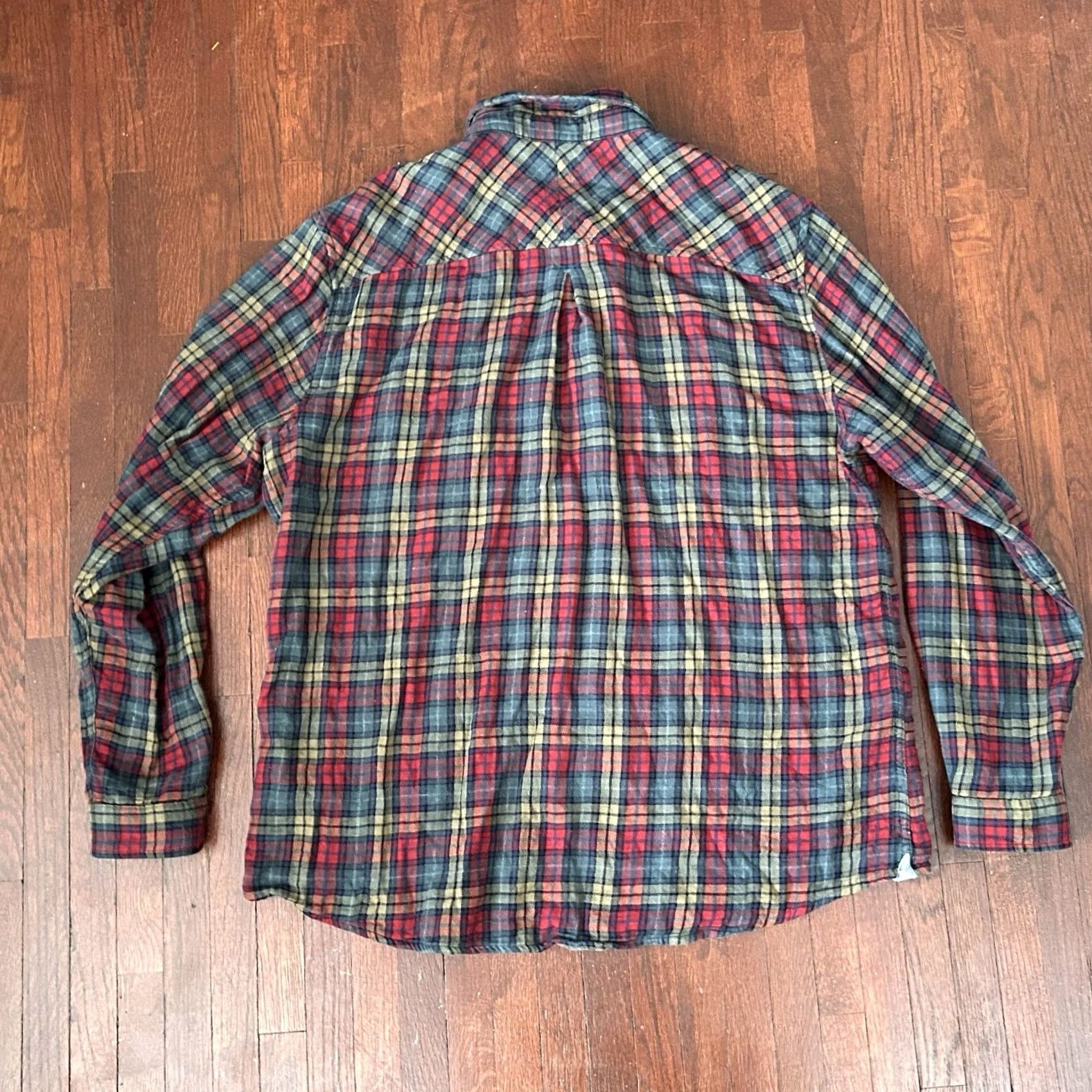 Carbon2Cobalt Carbon 2 Cobalt Flannel Shirt Large Plaid 100% Cotton Casual Button-Front Shirt Mens L Multicolor Black Red Green Blue Size US L / EU 52-54 / 3 - 5 Thumbnail