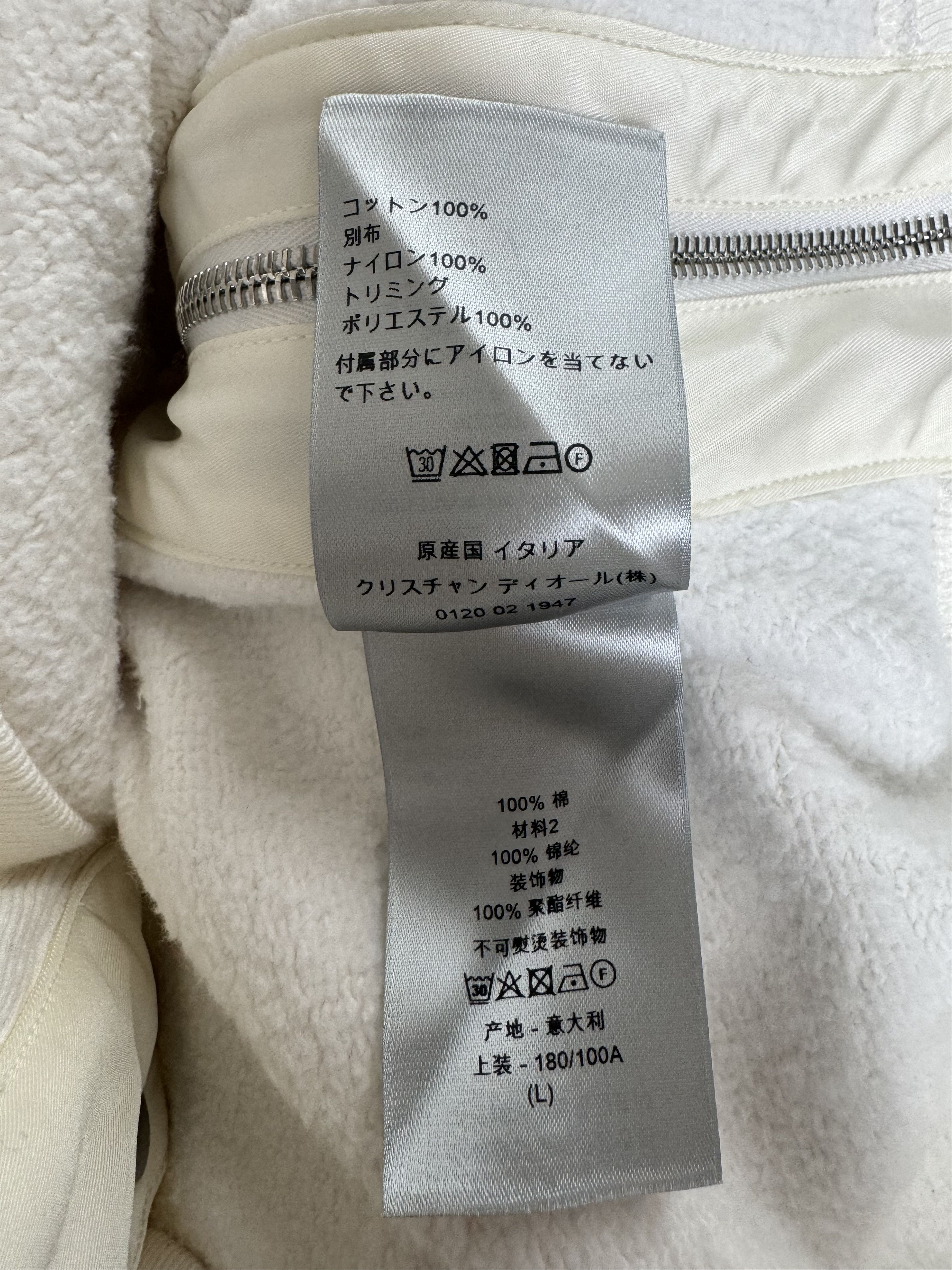 Dior × Sacai Dior Sacai White Embroidered Patch Sweater Size US L / EU 52-54 / 3 - 6 Thumbnail