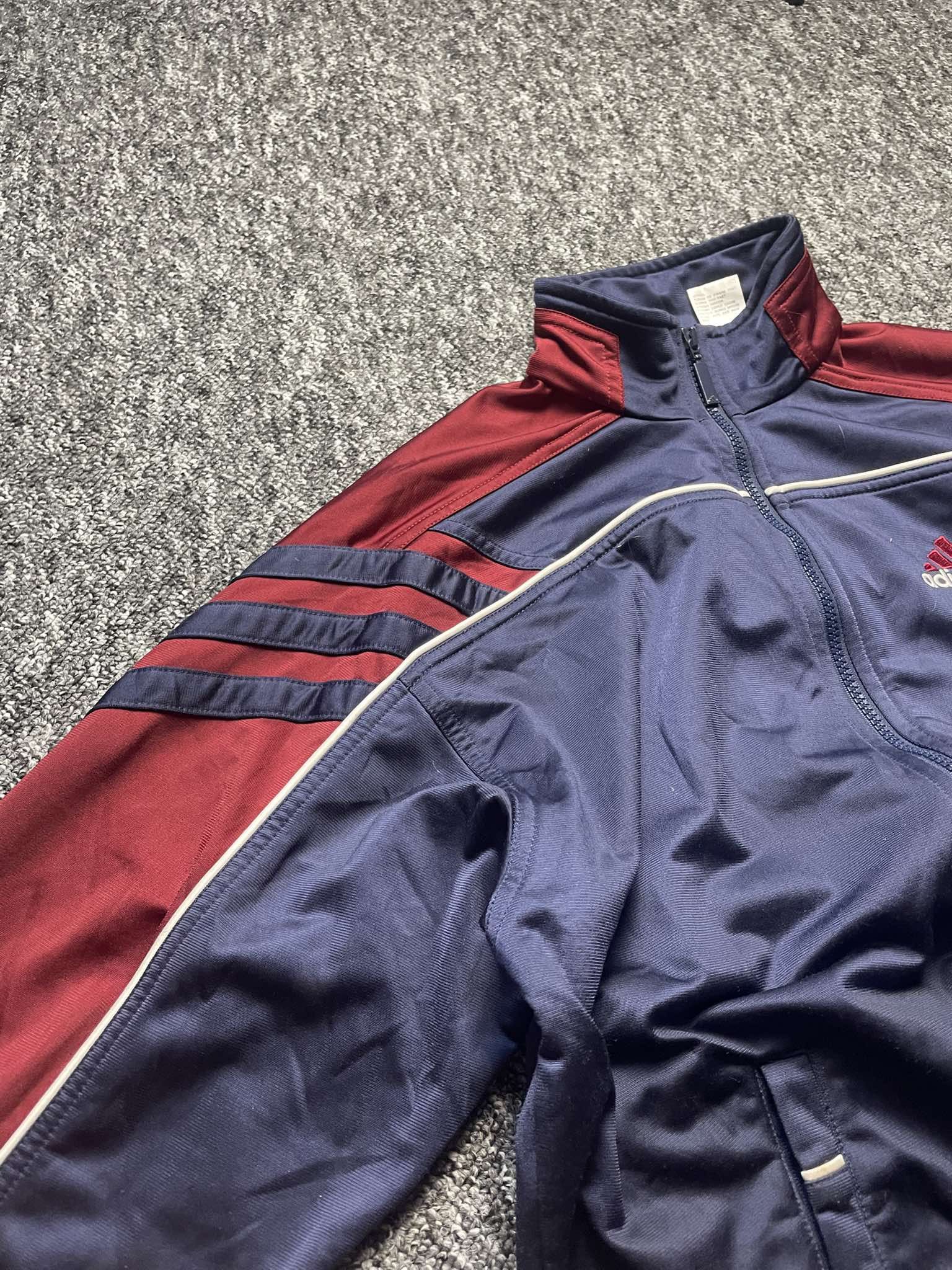 Adidas × Vintage Vintage retro zip-up sweatshirt tracksuit Adidas logo 90s Size US XL / EU 56 / 4 - 3 Thumbnail