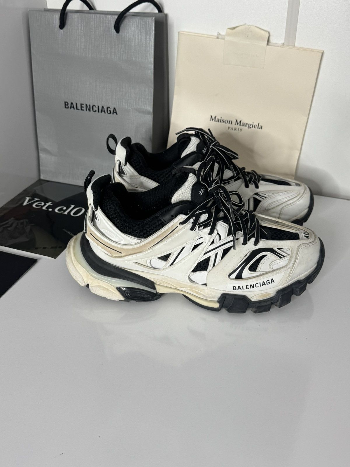 Balenciaga ✅ Balenciaga Track 1 White Black Low 40 Size US 7.5 / EU 40-41 - 5 Thumbnail