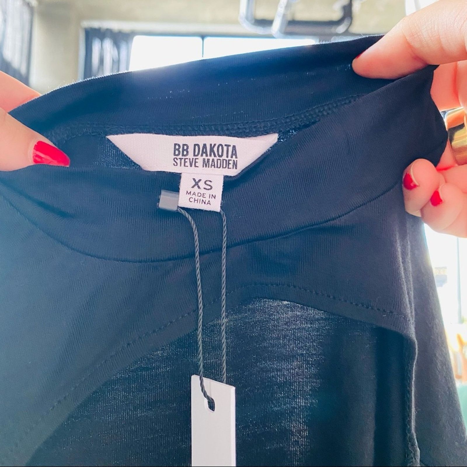 BB Dakota BB DAKOTA STEVE MADDEN Black Cutout Bodycon Blouse Shirt Top Size XS / US 0-2 / IT 36-38 - 4 Thumbnail