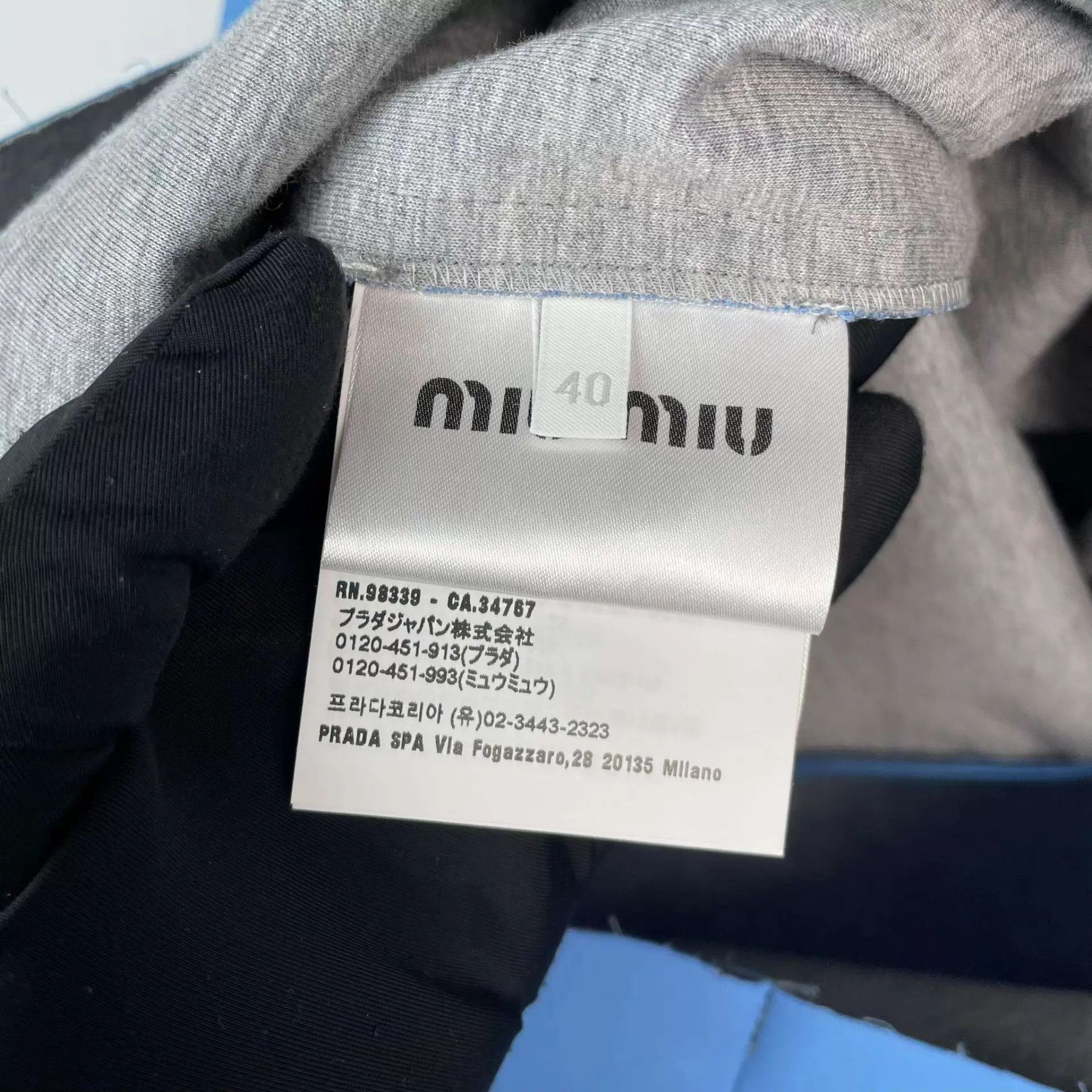 Miu Miu MIU MIU Women's Cotton Blue 40 Dress 260318SCTYQ05 Size S / US 4 / IT 40 - 3 Thumbnail