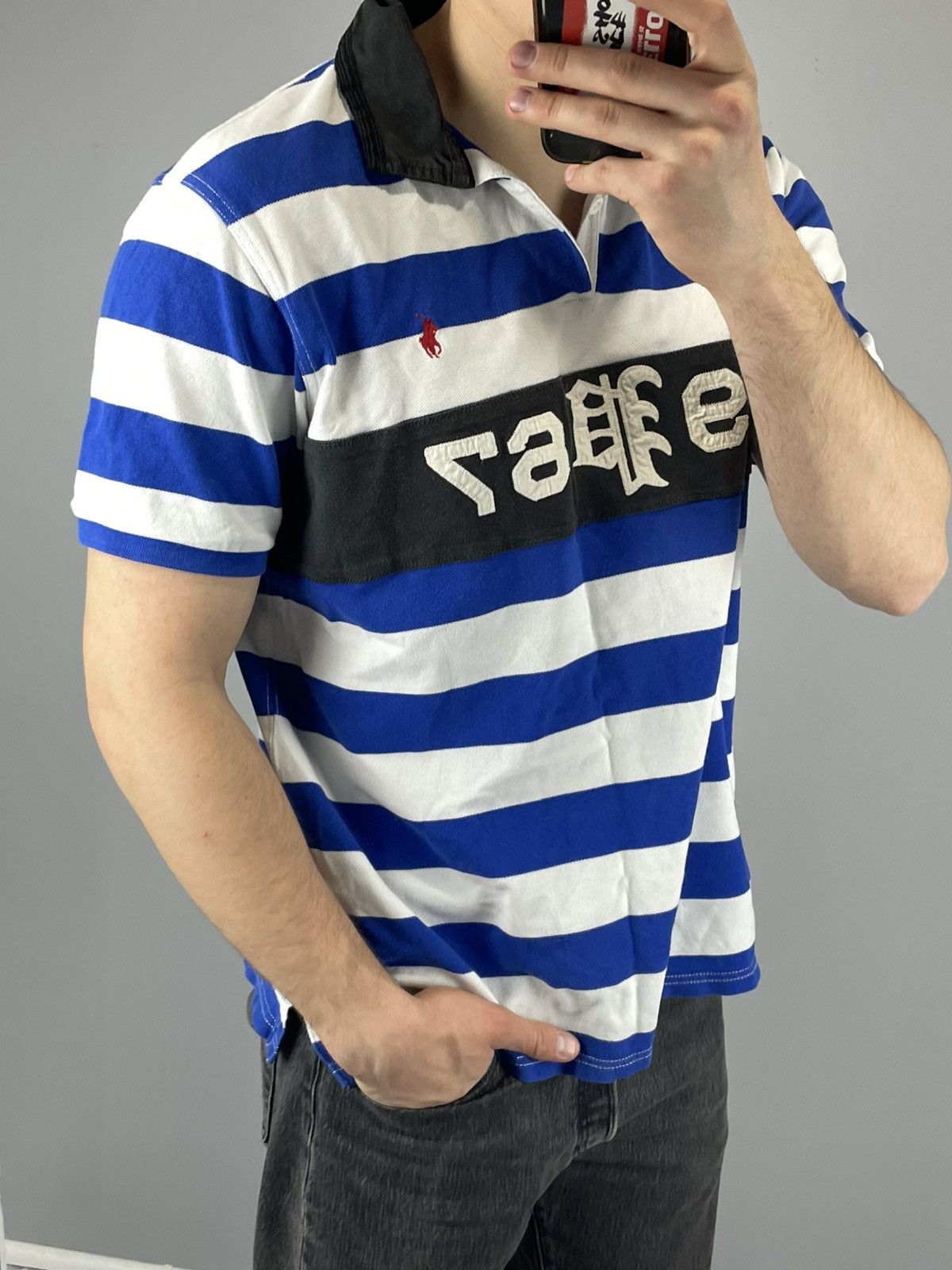 Polo Ralph Lauren × Vintage Polo Ralph Lauren vintage Chief keef style striped white Size US L / EU 52-54 / 3 - 12 Thumbnail