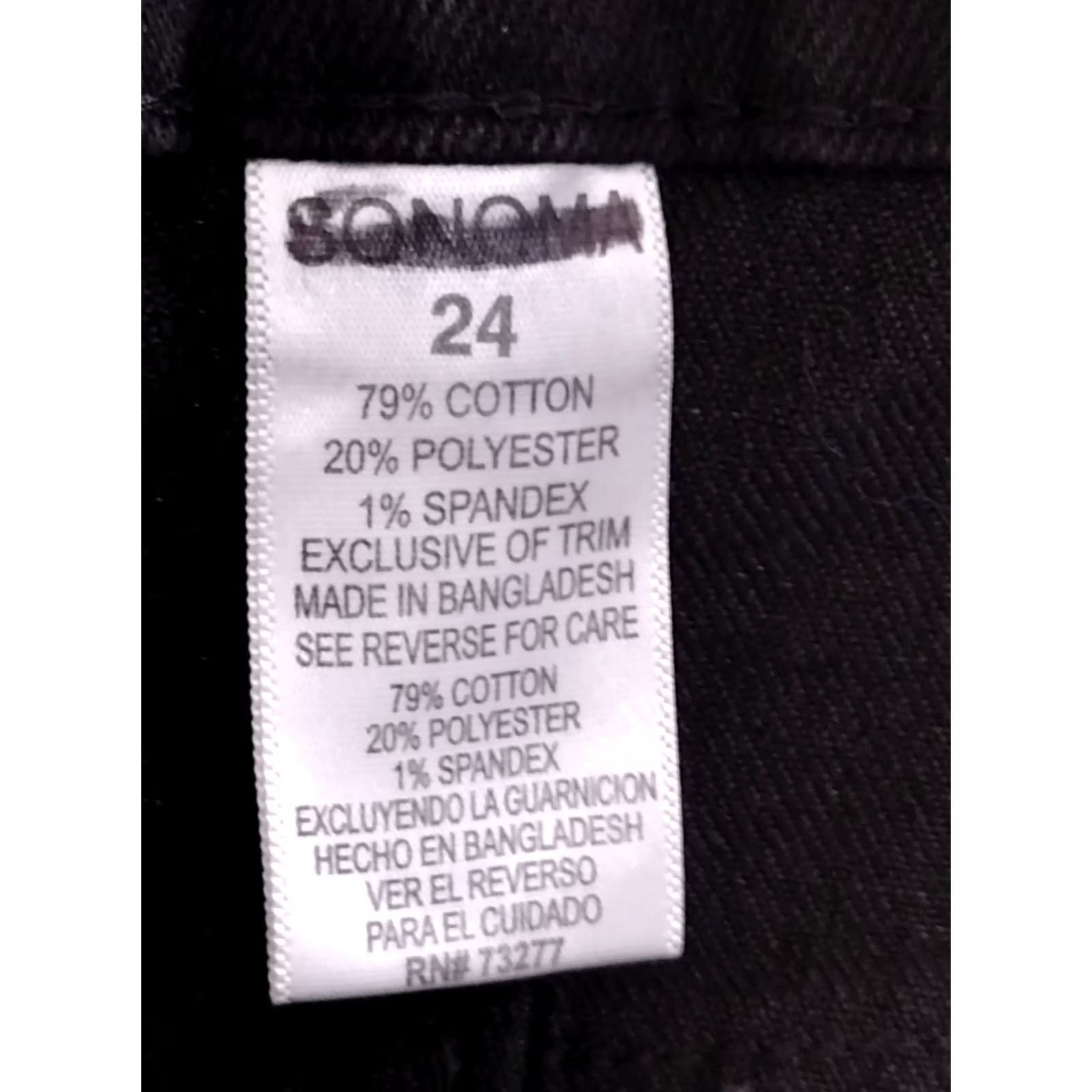 Vintage Sonoma Black Cotton Blend Bermuda Shorts Women's Size 24 Mid Rise Stretch Denim Casual Bermuda Pull Zip Front Pockets Size 30" / US 8 / IT 44 - 6 Thumbnail