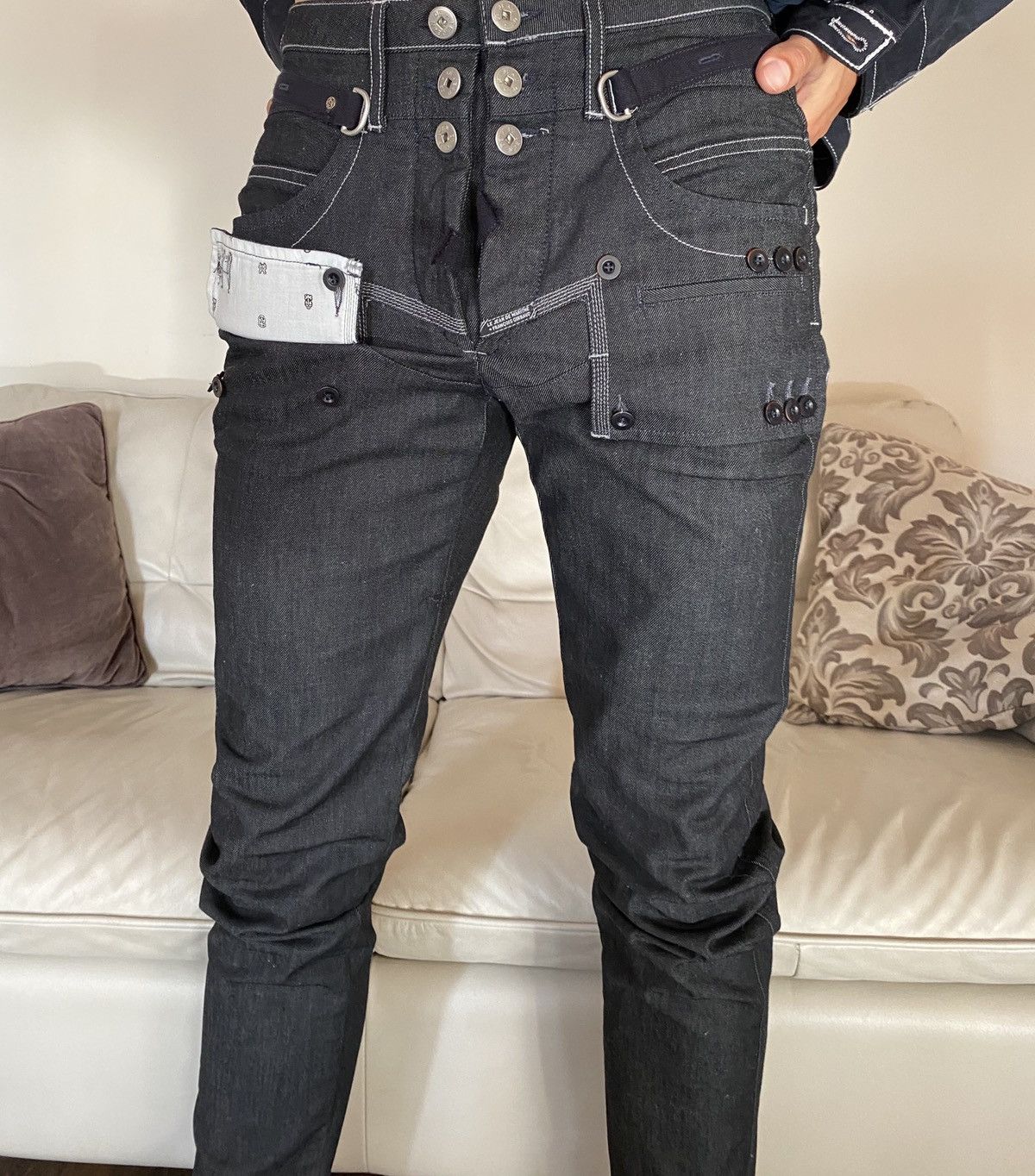 Marithe + Francois Girbaud Marithe Francois Girbaud Slim Fit Jeans Size US 31 - 13 Thumbnail
