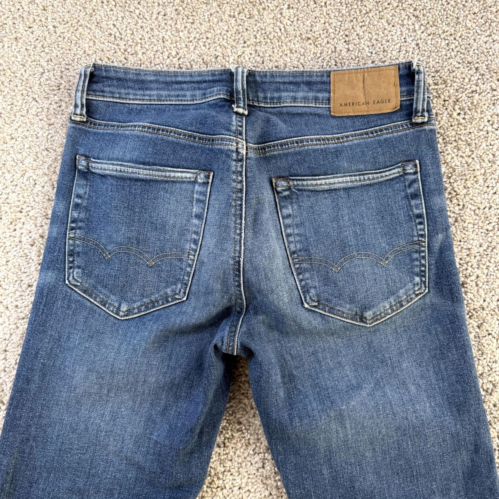 American Eagle Outfitters American Eagle Jeans Mens 29x30 Medium Wash Blue Denim Regular Straight Casual Size US 29 - 5 Thumbnail