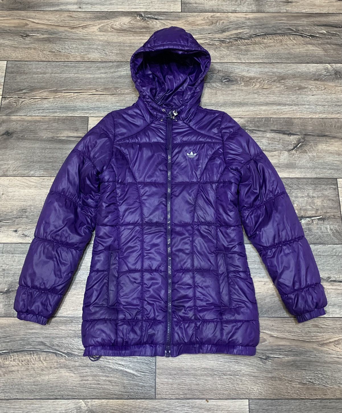 Adidas × Vintage Vintage Adidas Originals Puffer Long Violet Jacket Size S / US 4 / IT 40 - 1 Thumbnail