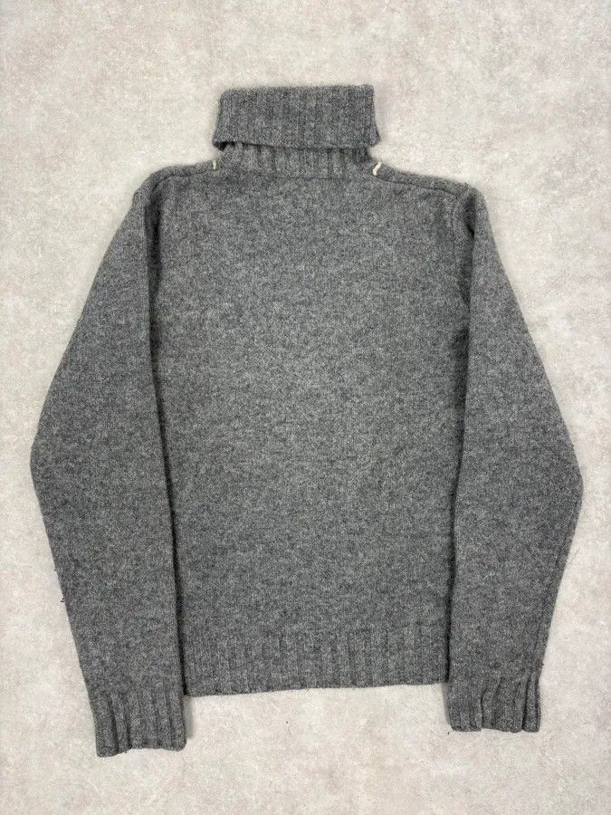 Moschino Moschino Grey Trompe L’Œil Wool Turtleneck Sweater Size US S / EU 44-46 / 1 - 6 Thumbnail