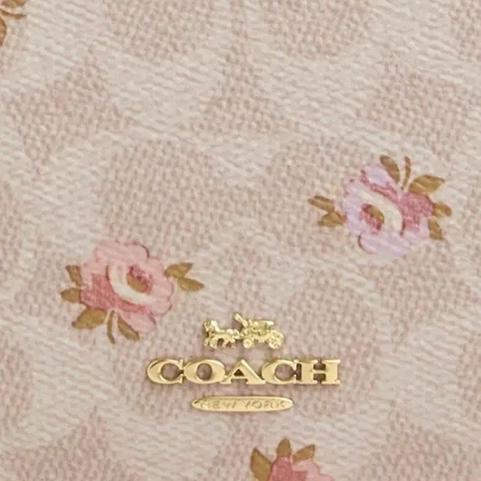Coach NWT Coach Double Zip Wallet Phone Signature Floral CAR09 Size ONE SIZE - 6 Thumbnail