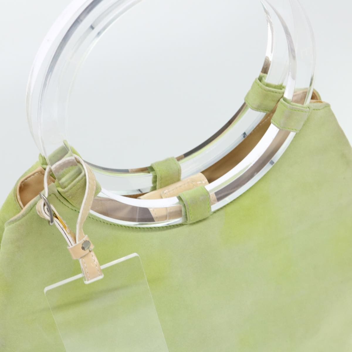 Celine CELINE Hand Bag Suede Green Size ONE SIZE - 7 Thumbnail