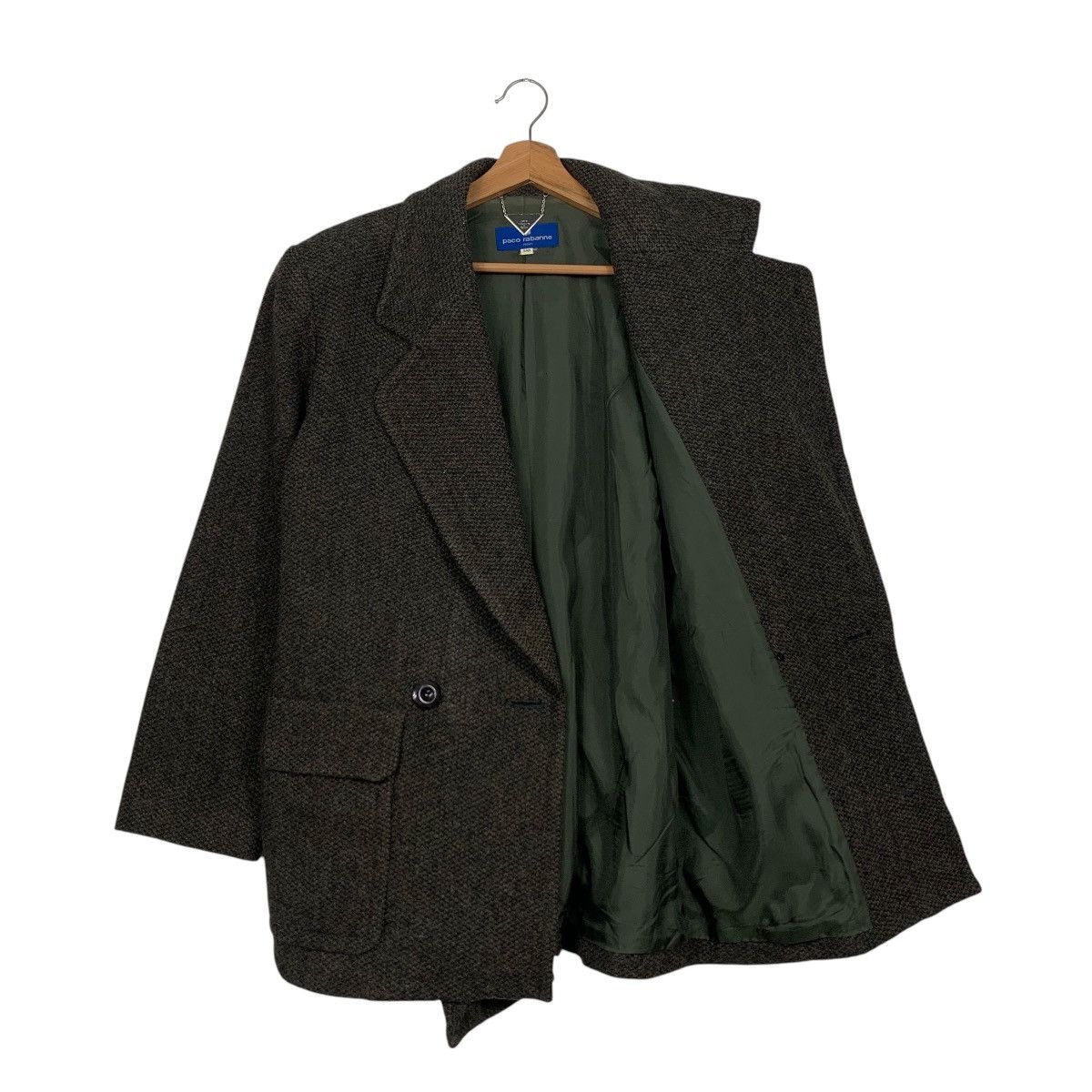 Paco Rabanne 90’s PACO RABANNE Wool Belted Double Breast Coat #2856-C129 Size M / US 6-8 / IT 42-44 - 8 Thumbnail